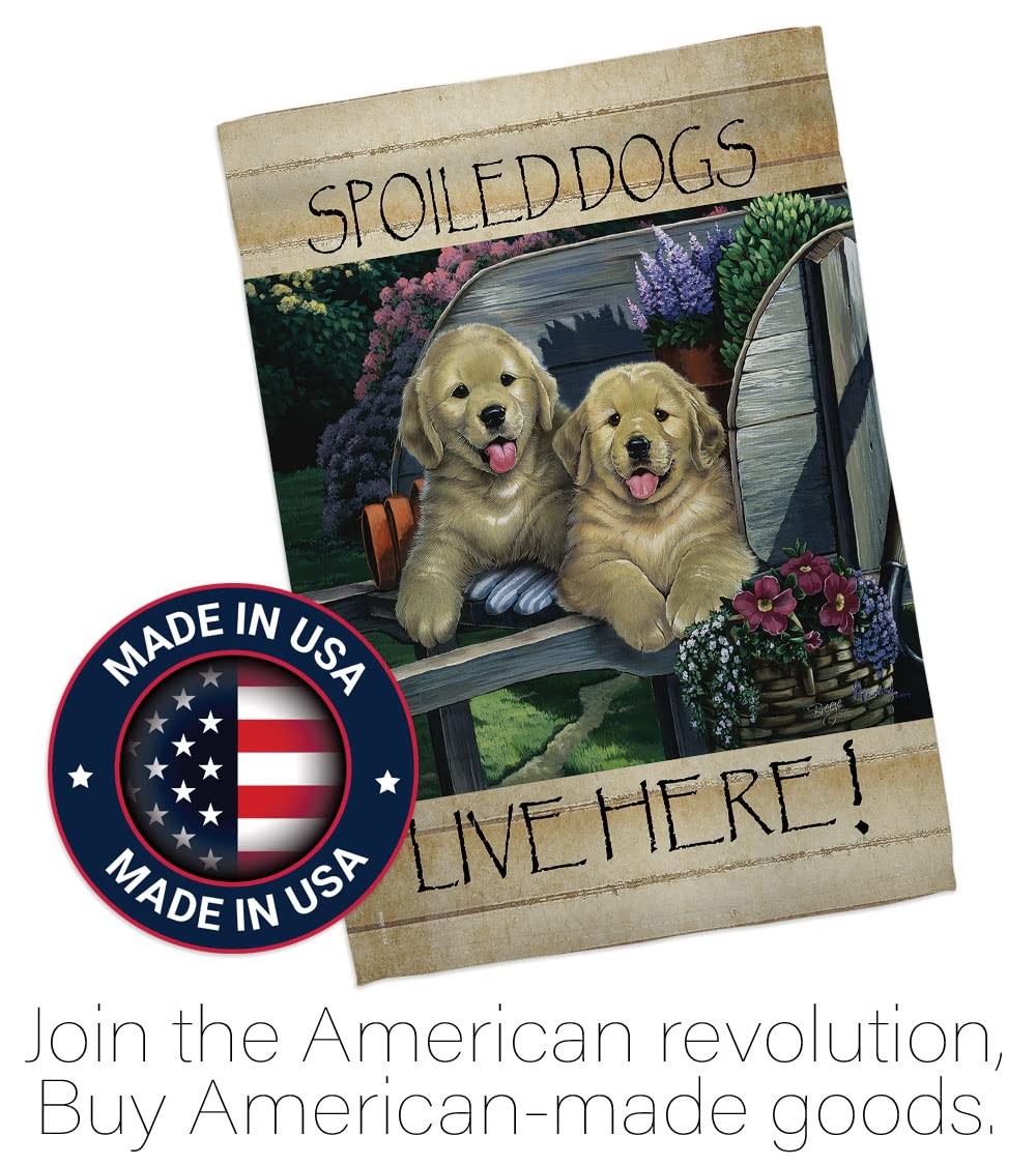 Wagging Along Nature Pets Flag Set 28x40in w/Flagpole - Outdoor Home Decor