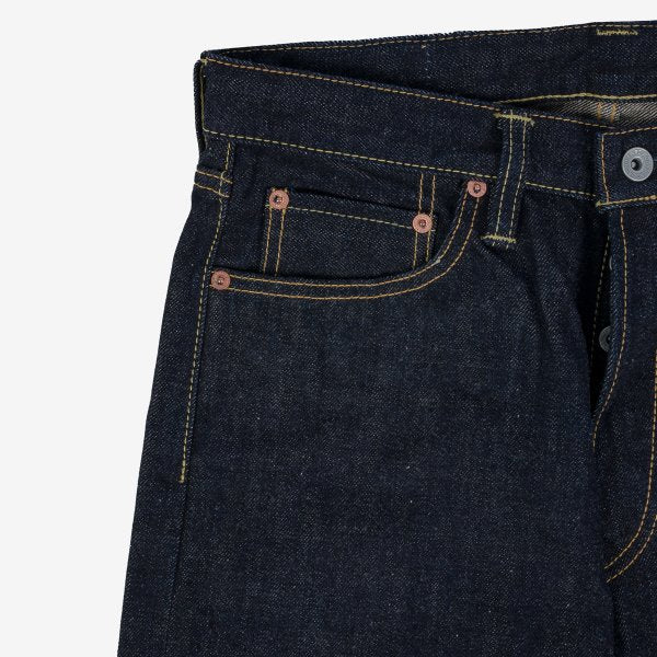 Iron Heart IH 888N 17oz Selvedge Denim Jeans - Medium/High Rise Tapered Cut, Natural Indigo Dye | Premium Raw Denim for Men | Perfect for Casual Wear, Work & Motorcycle Riding
