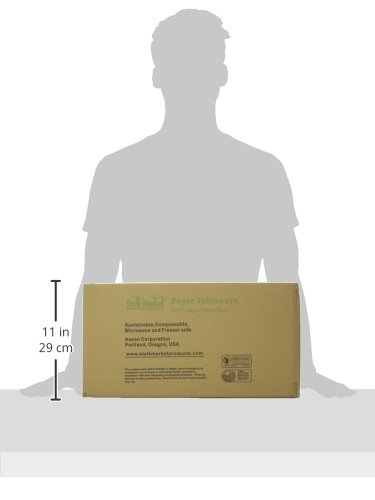 Eco-Friendly 10-Inch Compostable Plant Fiber Plates - 500 Count, Biodegradable & Sustainable Dinnerware for Parties, Picnics & Events