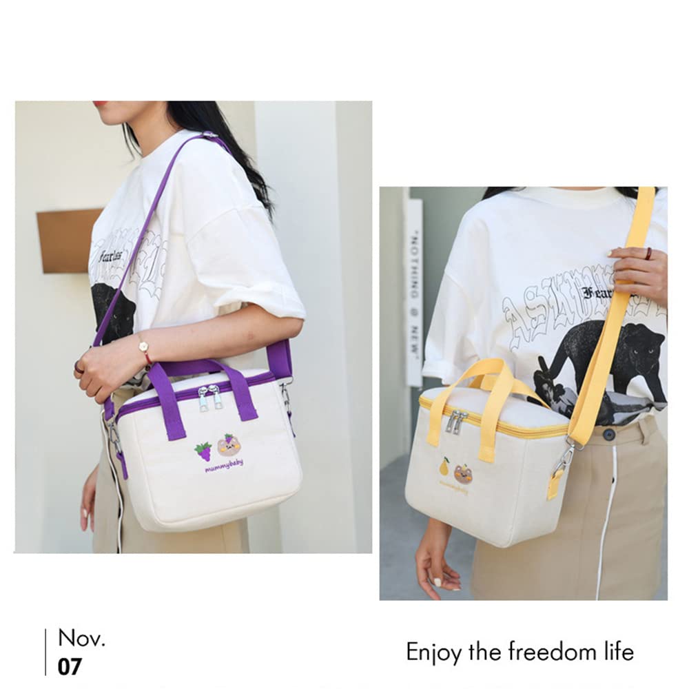 Stylish High Capacity Waterproof Lunch Box - Leakproof Insulated Lunch Bag for Work, School & Picnics | Cute Aesthetic Design for Women & Kids