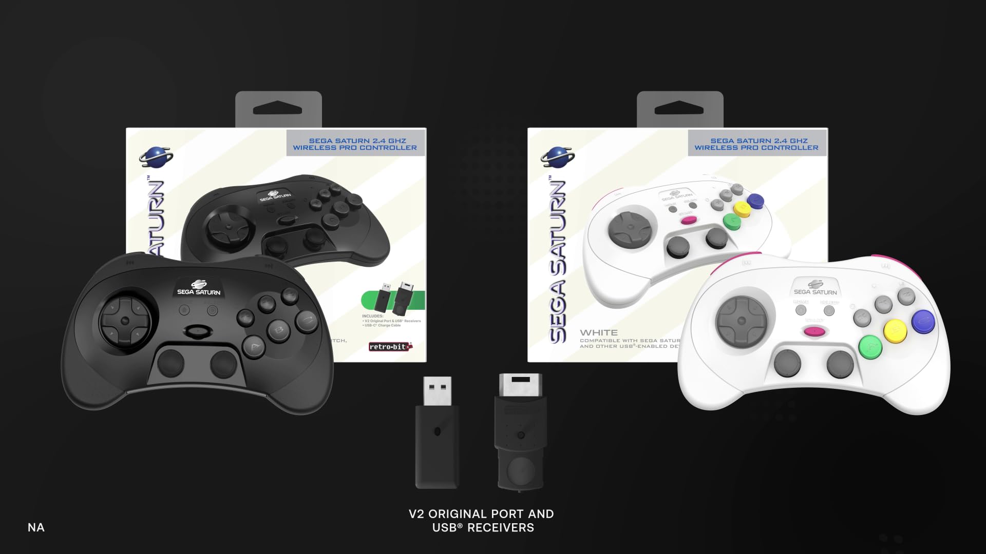 Retro-Bit SEGA Saturn Wireless Controller for Switch, PC, Mac - Gaming & Emulation