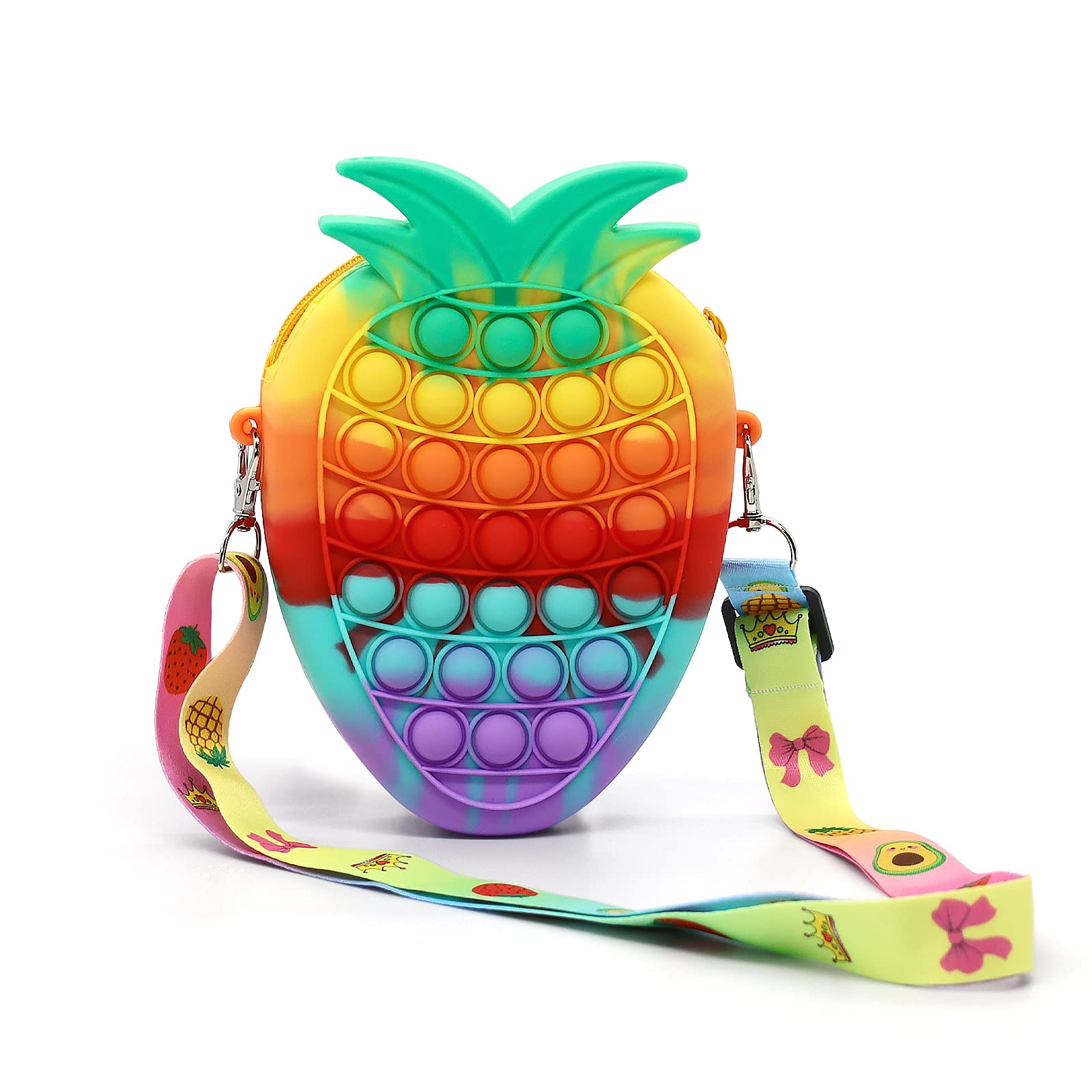 LMTGL Pop Shoulder Bag Fidget Toy for Girls & Women - Sensory Push Popper Purse, Crossbody Handbag for Stress Relief - Perfect for School, Travel, and Anxiety Relief