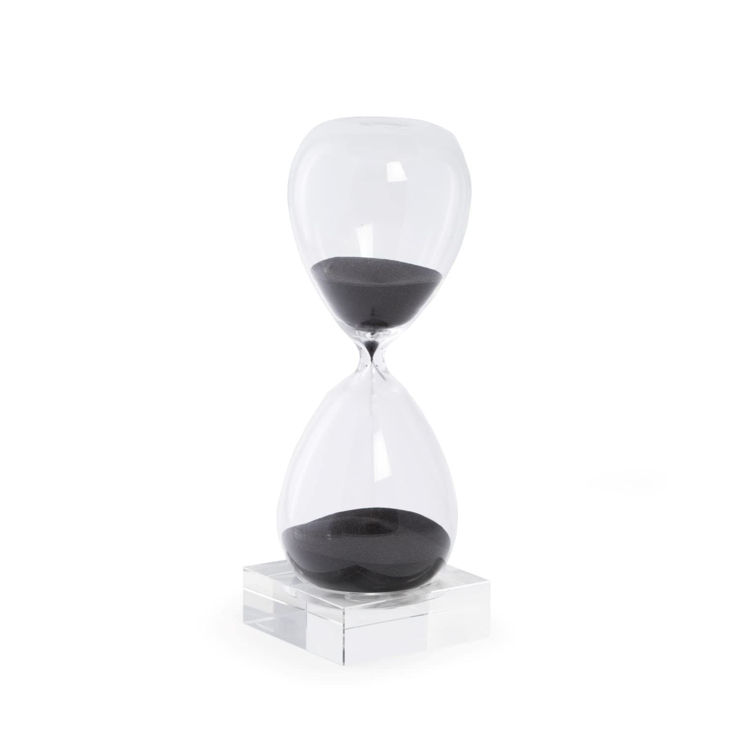 Bey Berk 60-Minute White Sand Crystal Hourglass Timer - Perfect for Board Games, Classroom Activities, Meditation & Home Office Decor