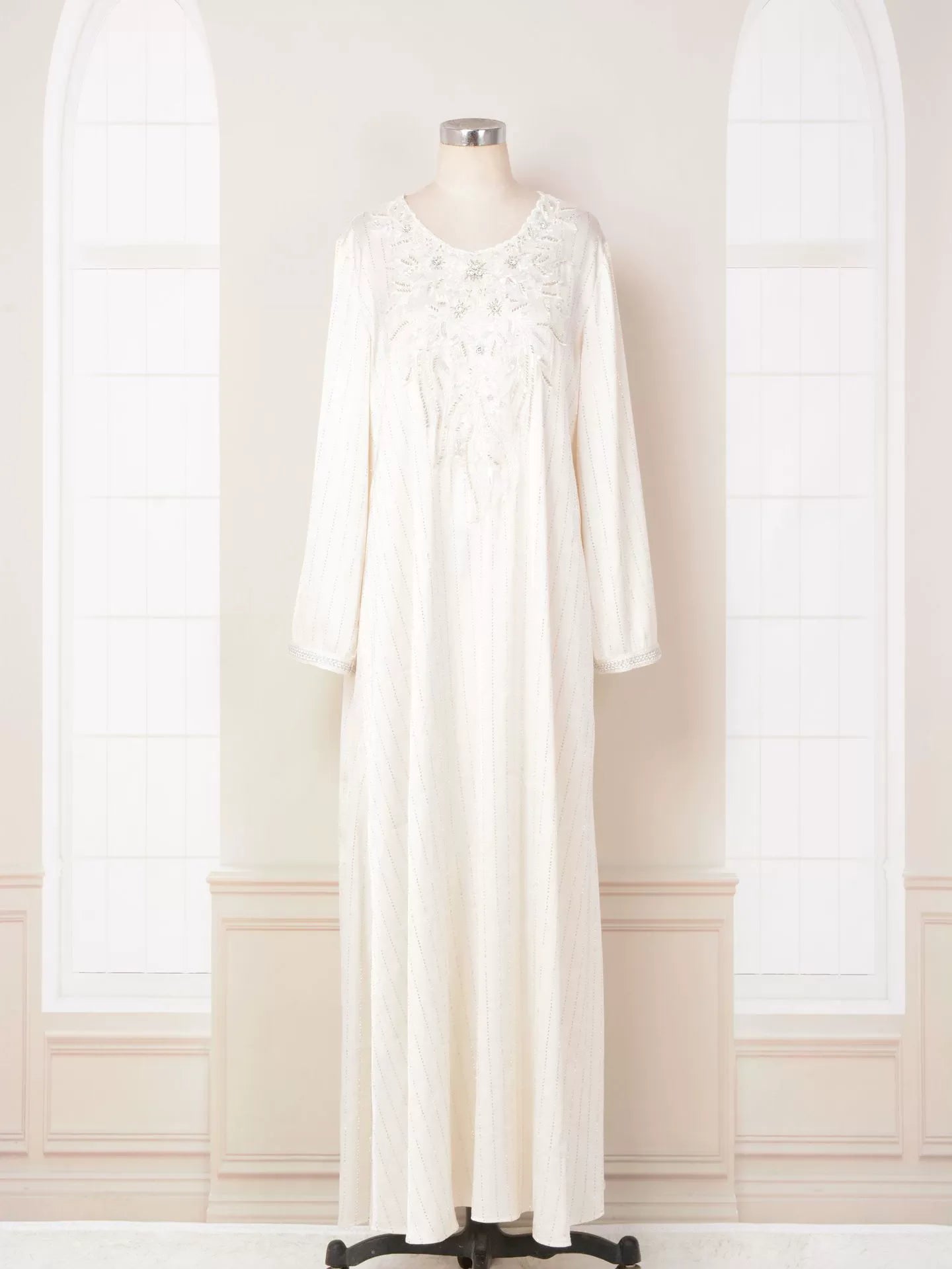 Elegant Hotfix Rhinestones Kaftan Dress for Women - Eid Party & Special Occasions - Style #25045
