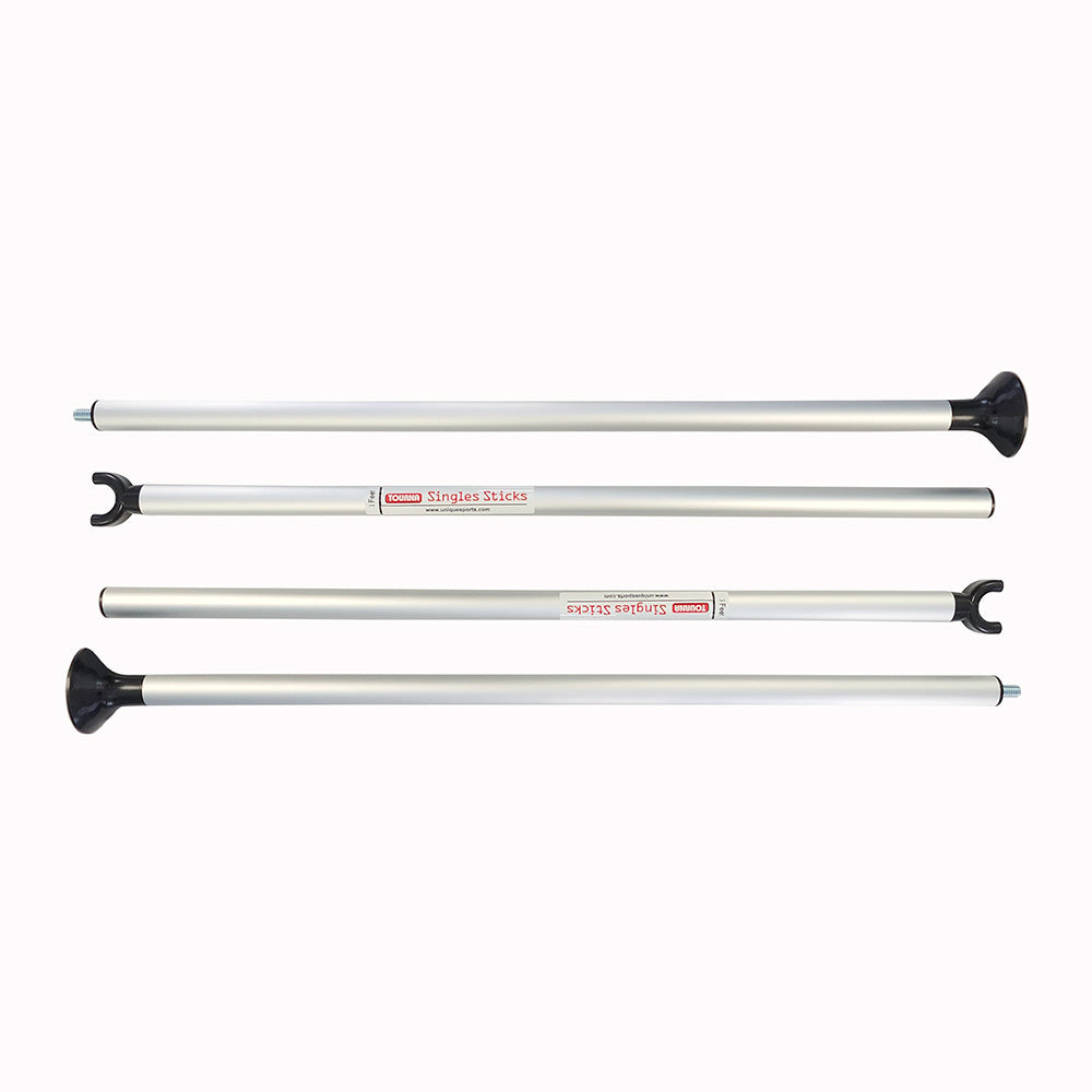 Tourna Portable Tennis Singles Sticks - Silver | Adjustable Net Support for Solo Practice | Perfect for Backyard, Court & Training Sessions