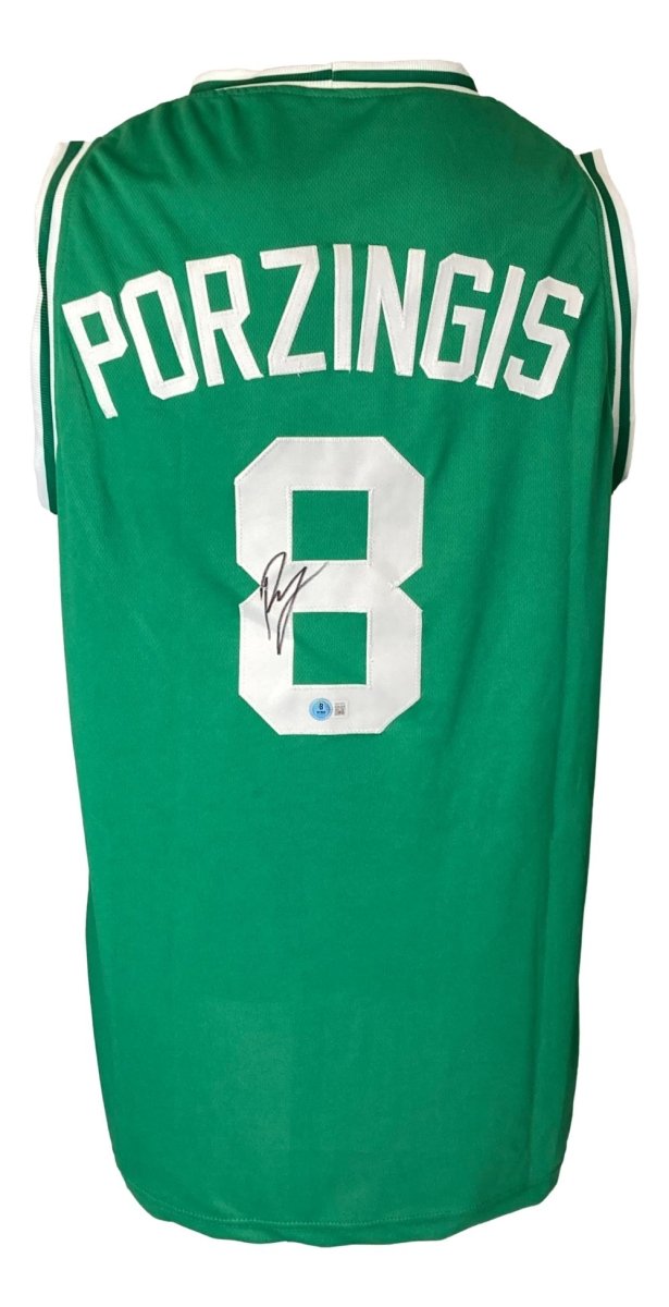 Kristaps Porzingis Boston Celtics Signed Green Basketball Jersey - Authentic NBA Memorabilia for Collectors & Fans - Perfect for Sports Memorabilia Displays, Game Day Outfits & Gifts