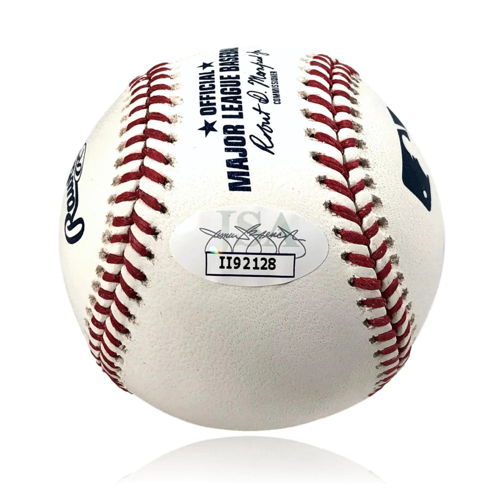 Eric Trump Autographed Baseball - Hand Signed OMLB with JSA COA - Authentic Donald Trump's Son Memorabilia - Perfect for Collectors, Sports Fans, and Political Enthusiasts