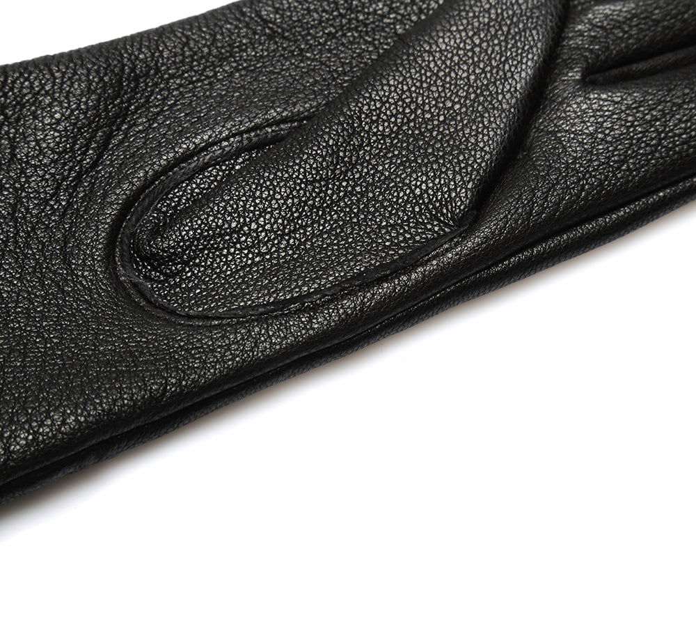 Australian Shepherd® Women's Genuine Leather Sheepskin Wool Lined Gloves - Britney Style - Perfect for Winter, Outdoor Activities & Fashion Accessories
