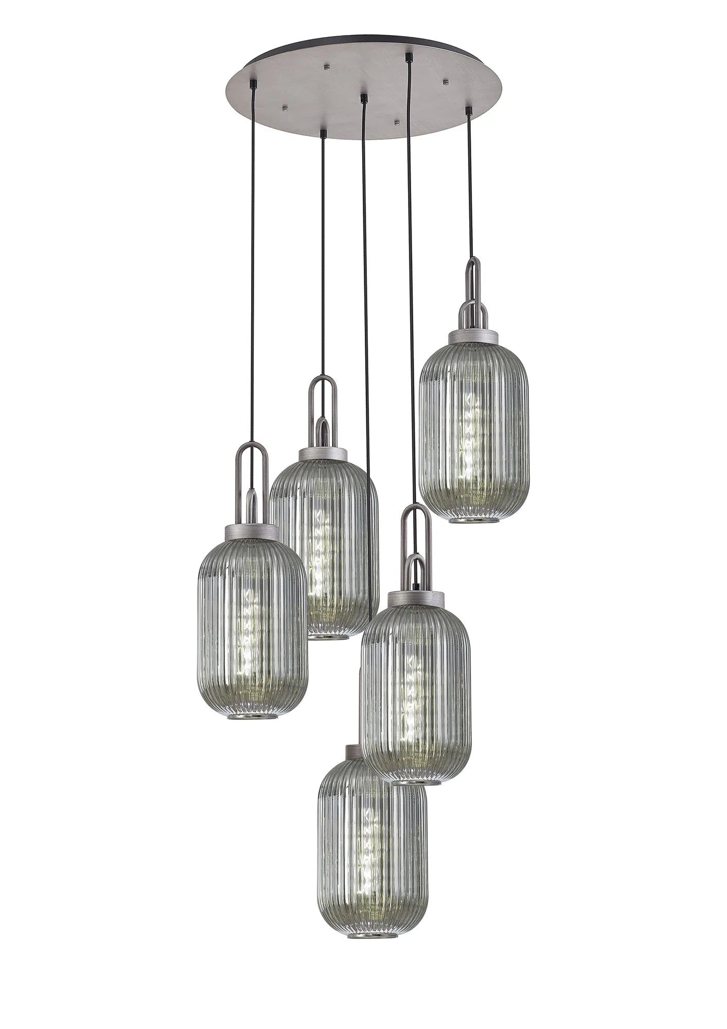 Stylish Cadiz 5-Light Cluster Pendant Light Fixture - Modern Ceiling Lighting for Dining Room, Kitchen & Living Room