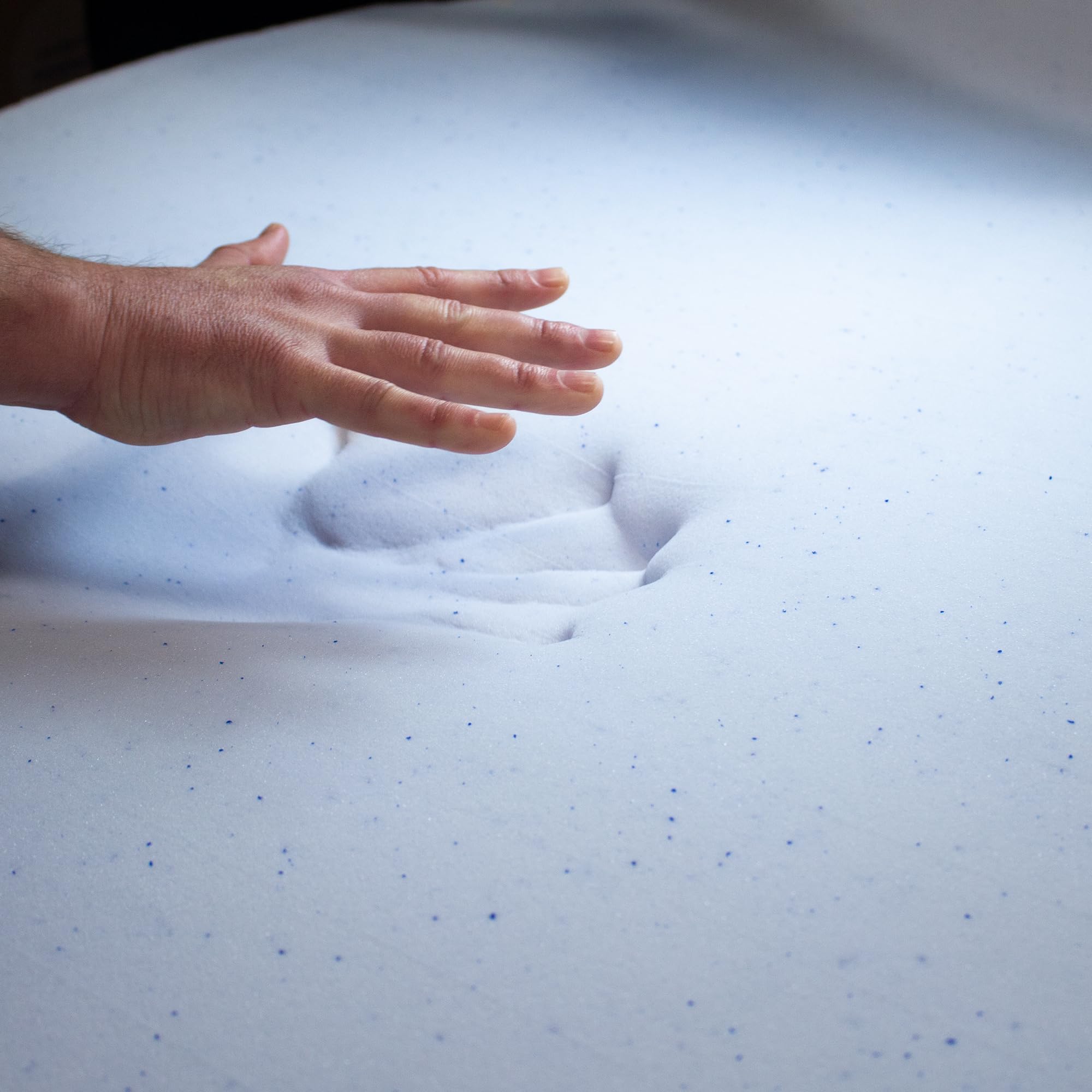 2 Inch RV Gel Memory Foam Mattress Topper - King Short Size (72x75) - Cooling Blue Mattress Pad for Comfort & Pressure Relief - Perfect for RV, Camper, Travel Trailer & Mobile Home Beds