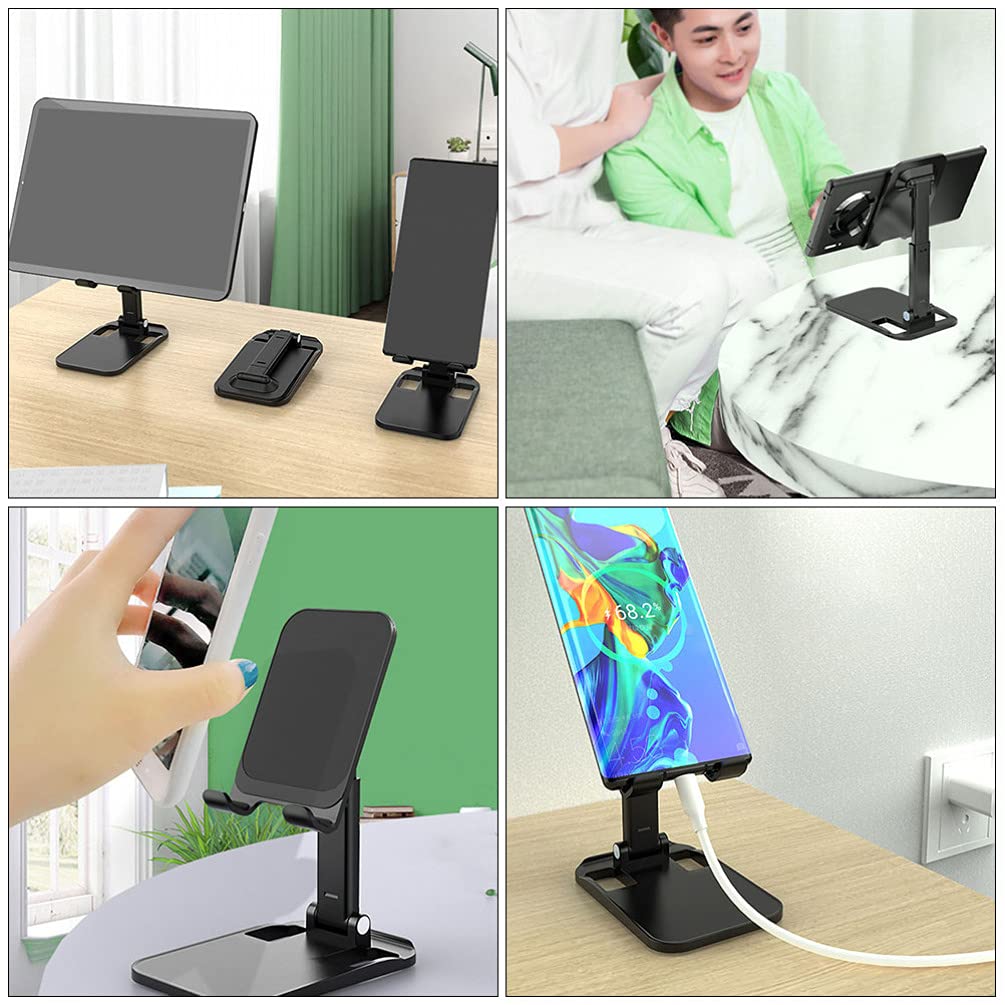 1Pc Aluminum Foldable Phone Stand - Adjustable Mobile Phone Holder for Desk, Bed, Office, and Home Decor, Perfect for Watching Videos and Video Calls