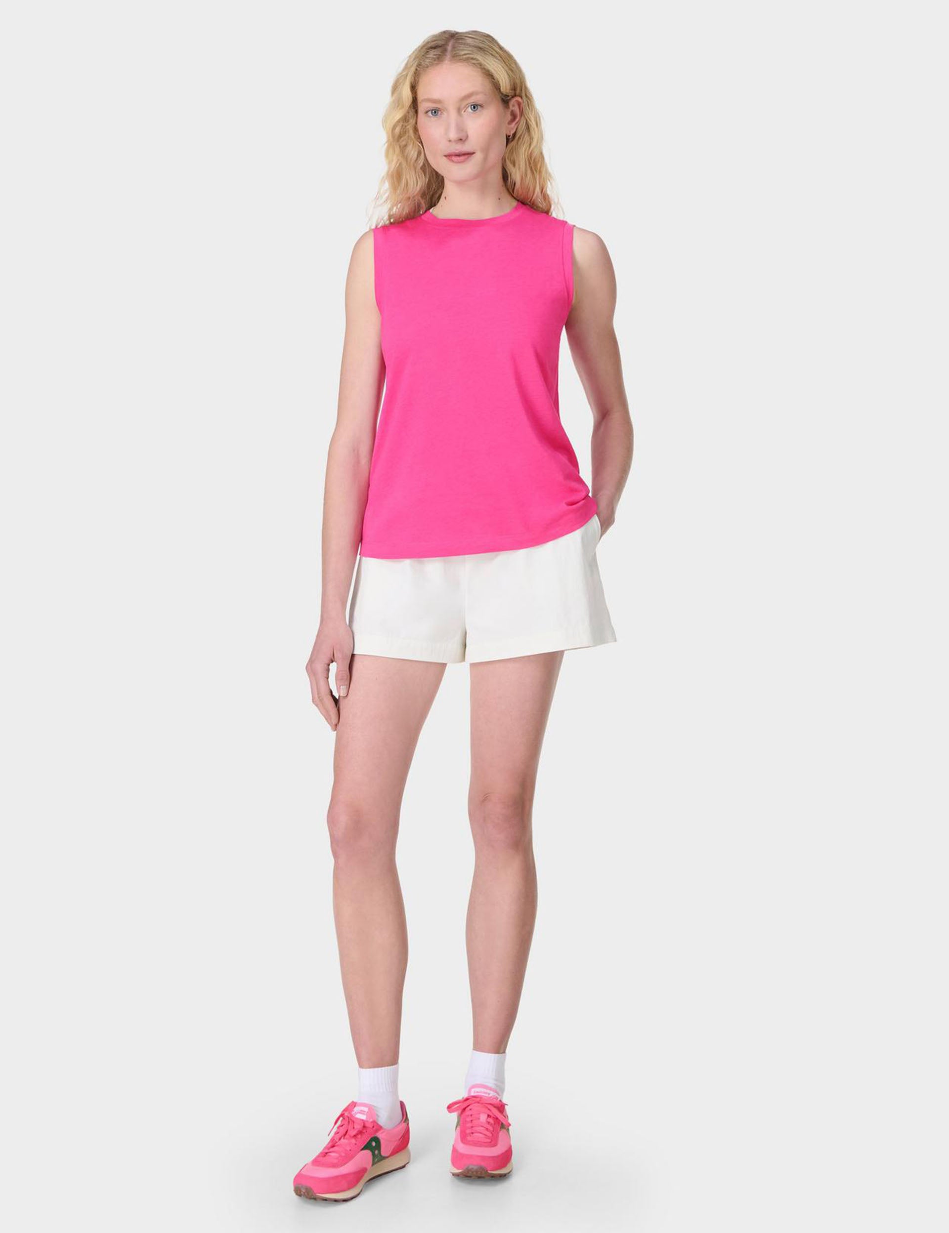 Essential Sleeveless Vest for Women - Fuchsia Pink | Lightweight Summer Layering Piece for Casual Outfits & Outdoor Activities