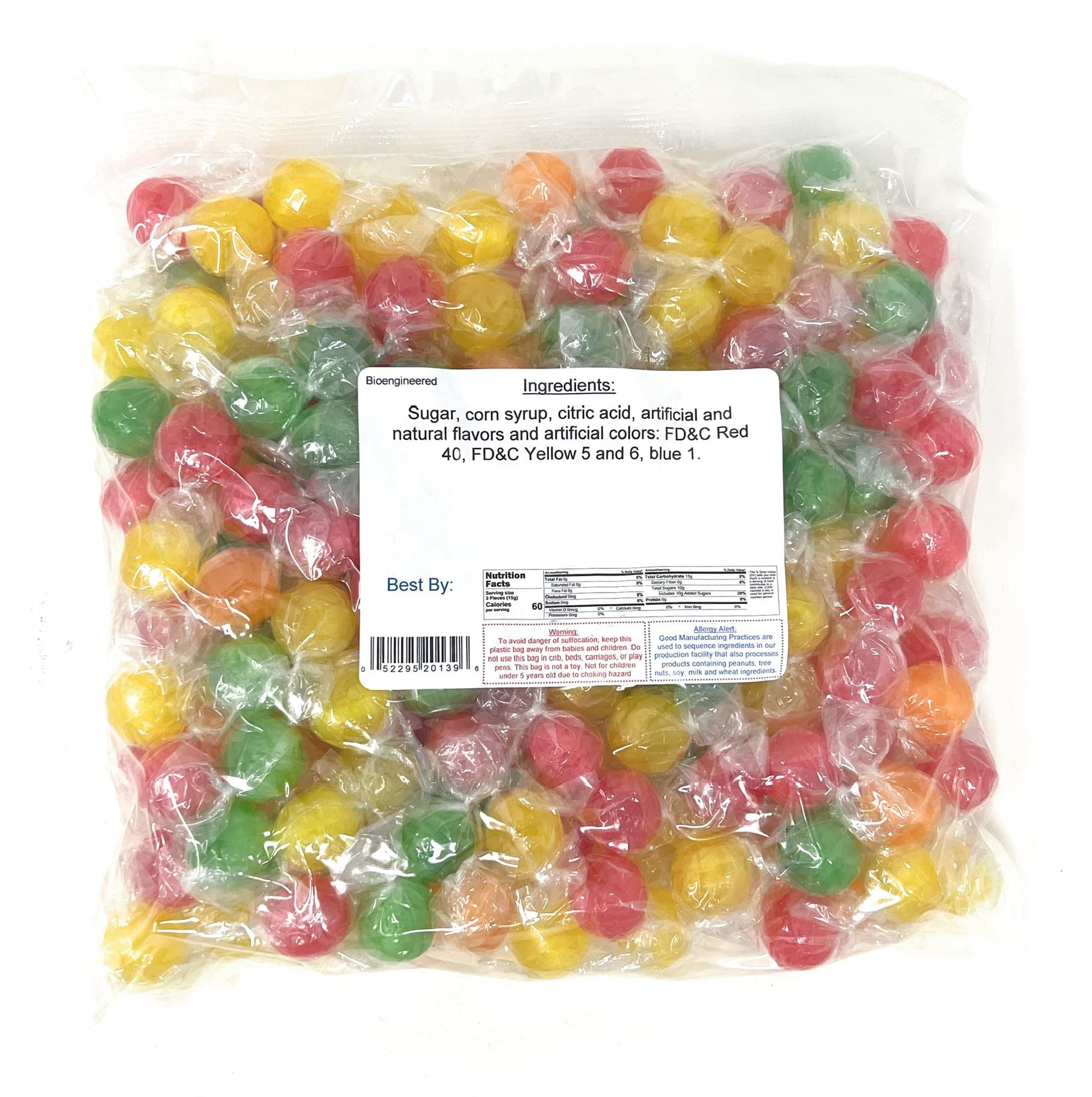 Sour Fruit Balls Candy - 6 Lbs Bulk Bag | Tangy & Sweet Assorted Flavors | Perfect for Parties, Movie Nights & Office Snacks