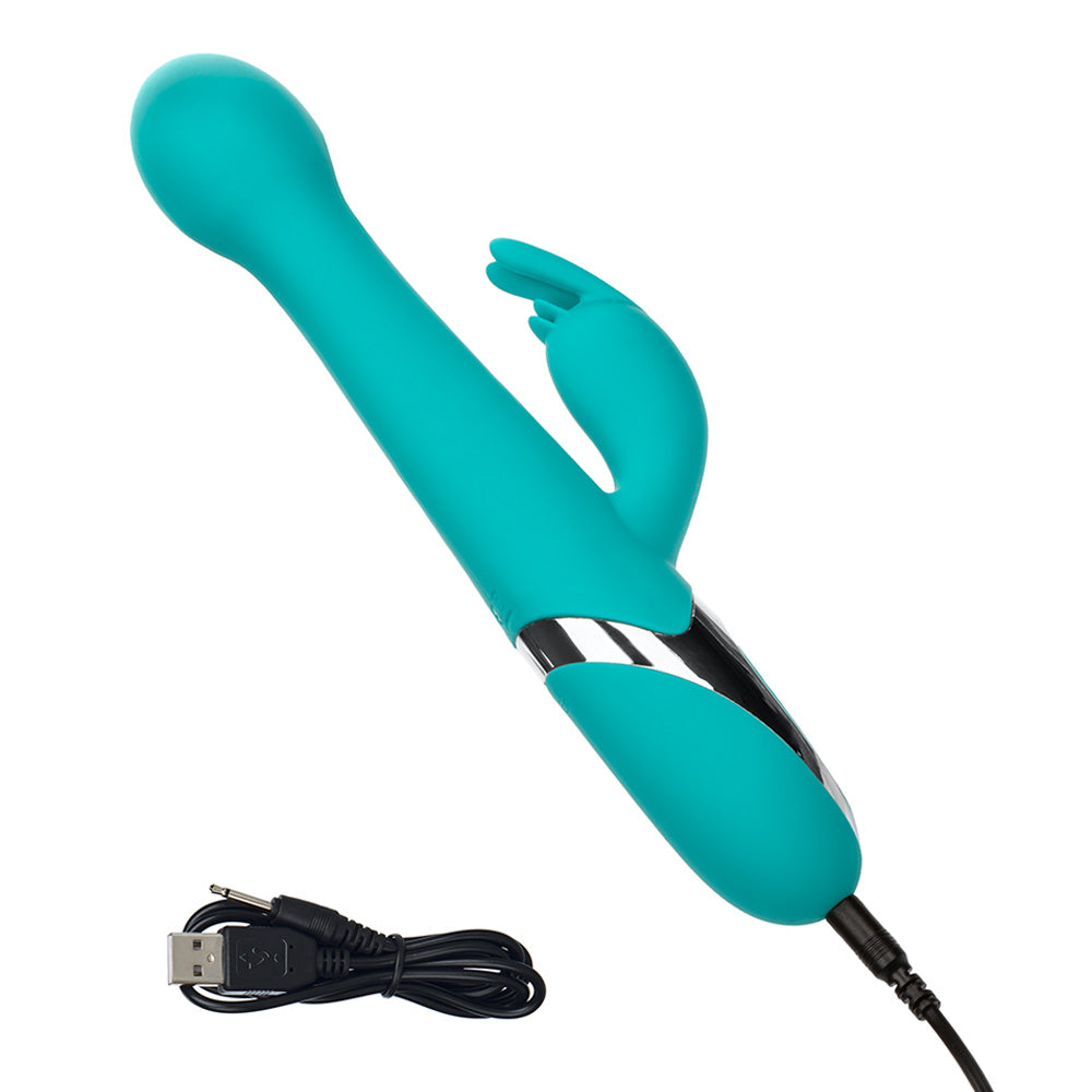 Enchanted Oscillating Thrusting Rabbit Vibrator with Rotating G-Spot Beads - Powerful Dual Stimulation for Women, Perfect for Solo Play & Couples Intimacy