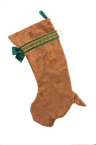 Festive Boxer Hearth Dog Christmas Stocking - Cute Holiday Pet Stocking for Fireplace Mantel Decor, Gift Giving & Christmas Celebrations