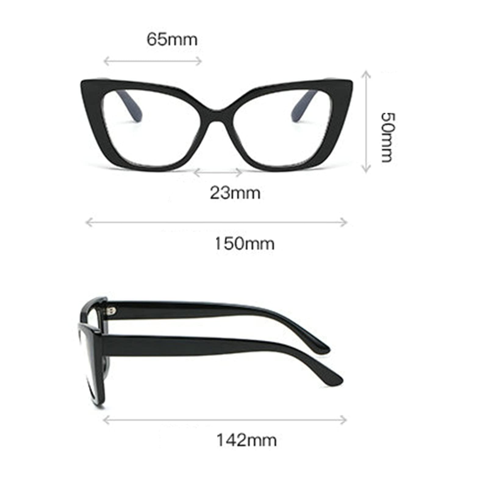 Stylish Oversized Cat Eye Reading Glasses for Women - Blue Light Blocking Bifocal Safety Glasses with Clear Lenses | Perfect for Computer Work, Reading & Night Driving