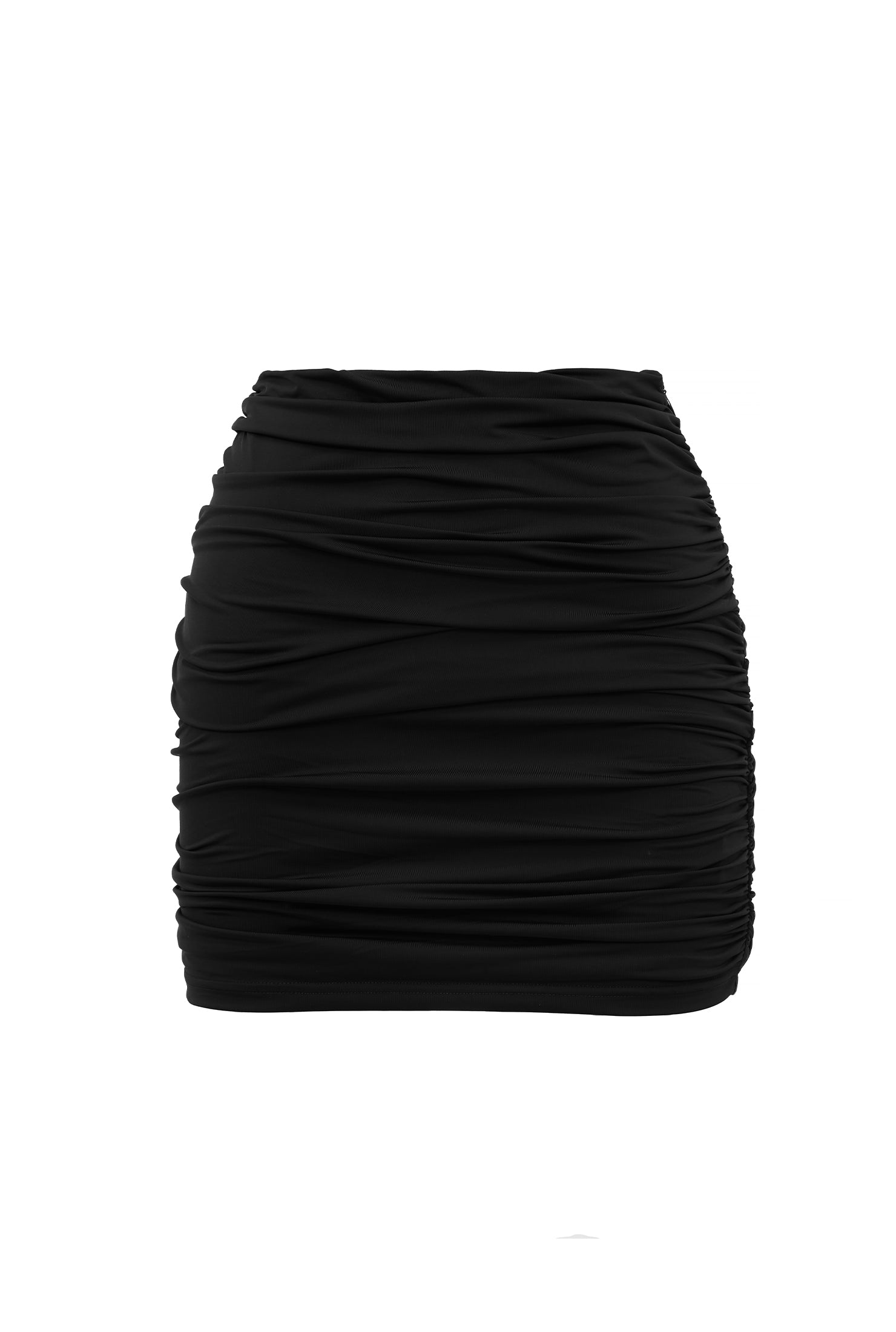 Katia Mini Skirt - Black High Waist Stretch Denim Short Skirt for Women | Casual, Party & Summer Outfits