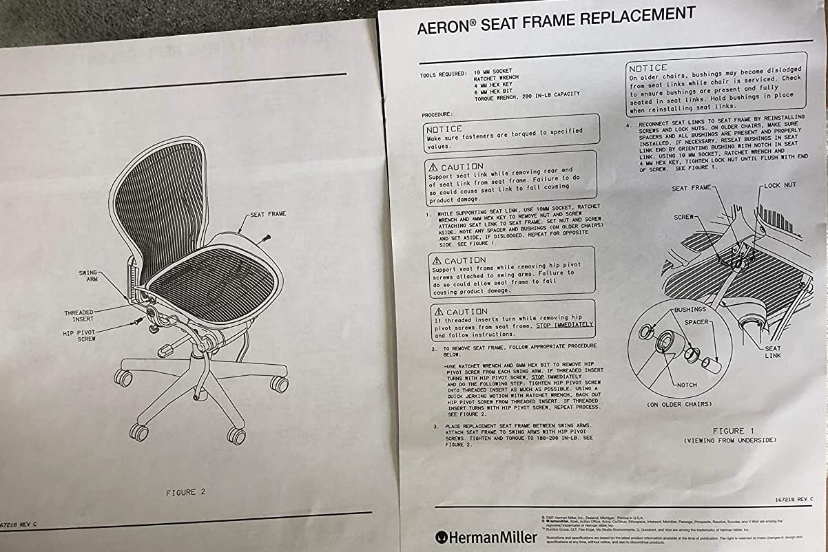 Original Replacement HM Aeron Seat Pan Size A - New Mesh Office Chair Seat for Herman Miller Aeron Classic - Perfect for Home & Office Workspaces