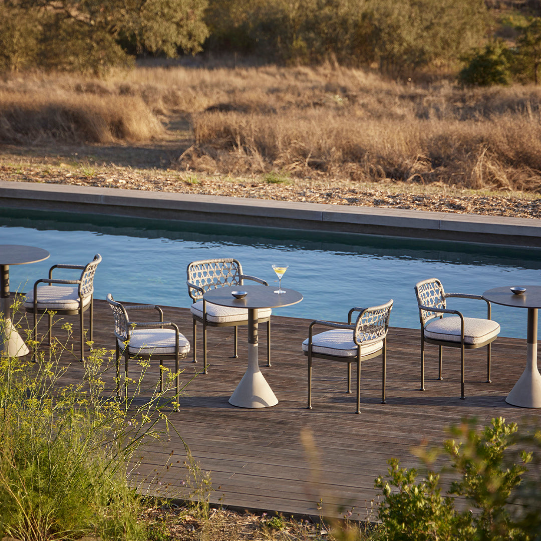 Curio Outdoor Dining Armchair - Weather-Resistant Patio Chair for Garden, Poolside & Restaurant Use