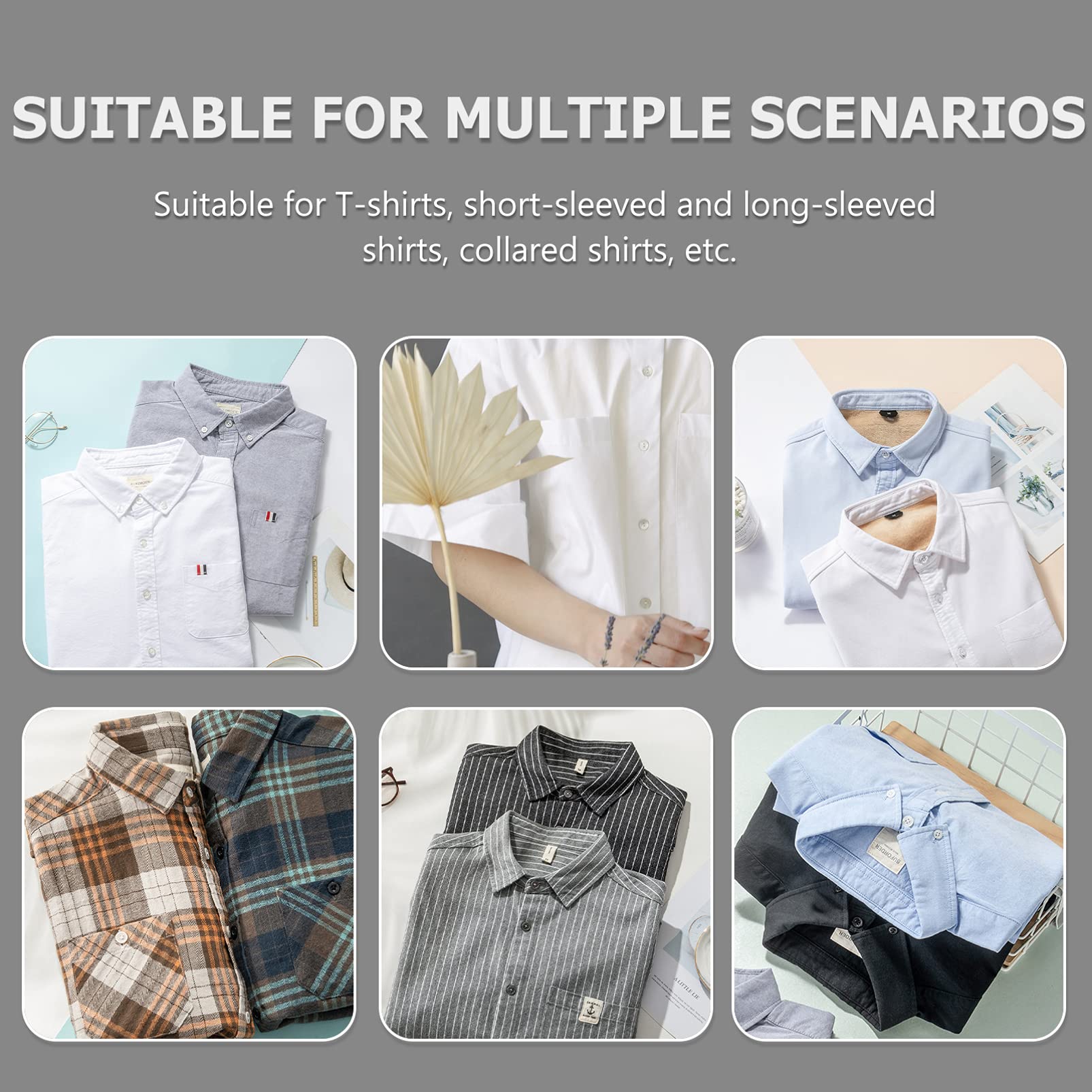 ARTIBETTER 20pcs Cardboard Shirt Folding Tool - White Dress Shirt Form Inserts for Packing, Laundry & DIY Crafts | Perfect for Home, Travel & Retail Store Organization