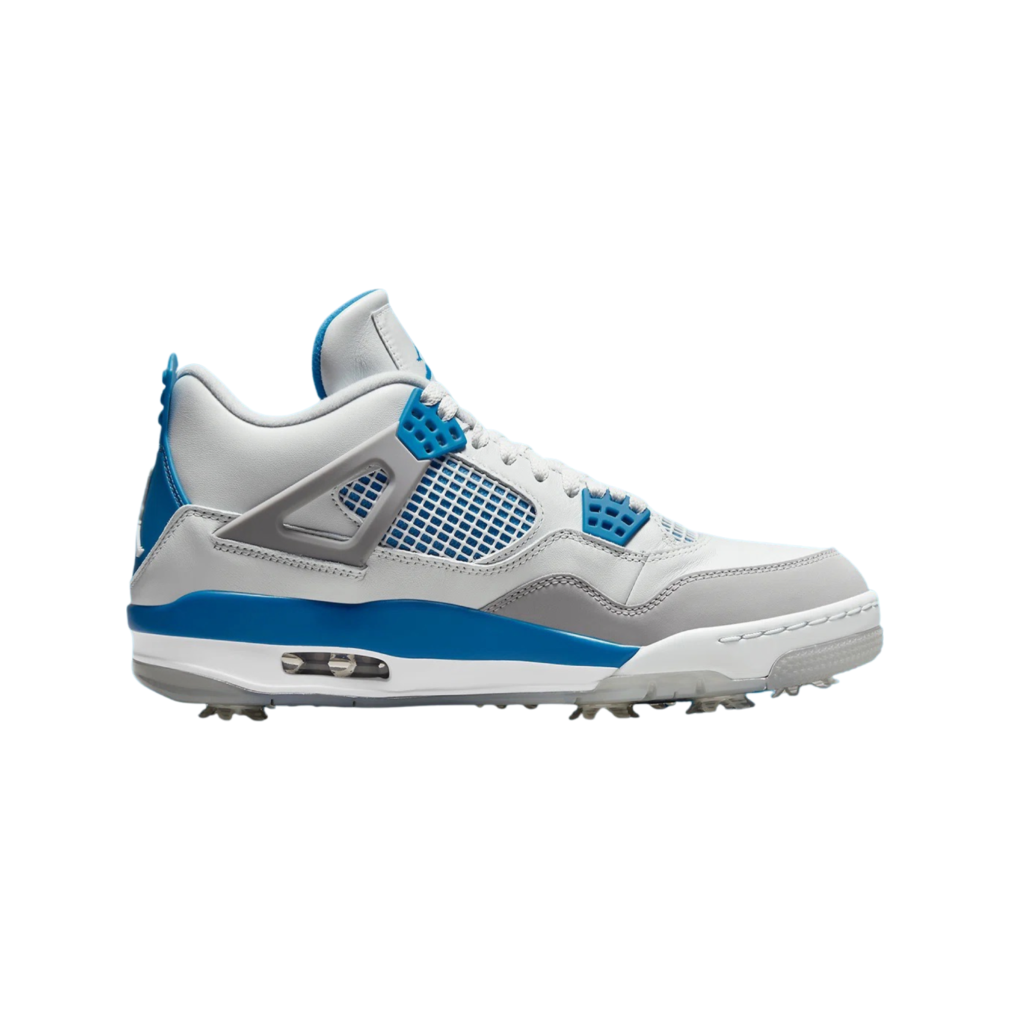 Air Jordan 4 Retro Golf Shoes - Military Blue Colorway | Men's Basketball-Inspired Golf Sneakers for Comfort & Style on the Course
