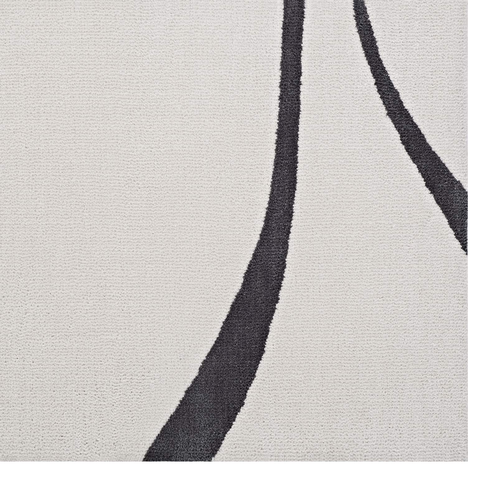 Modern Contemporary Urban Living Room Area Rug - Soft Fabric Floor Carpet Runner in Multi-Gray Shades | Perfect for Lounge, Bedroom & Office Decor