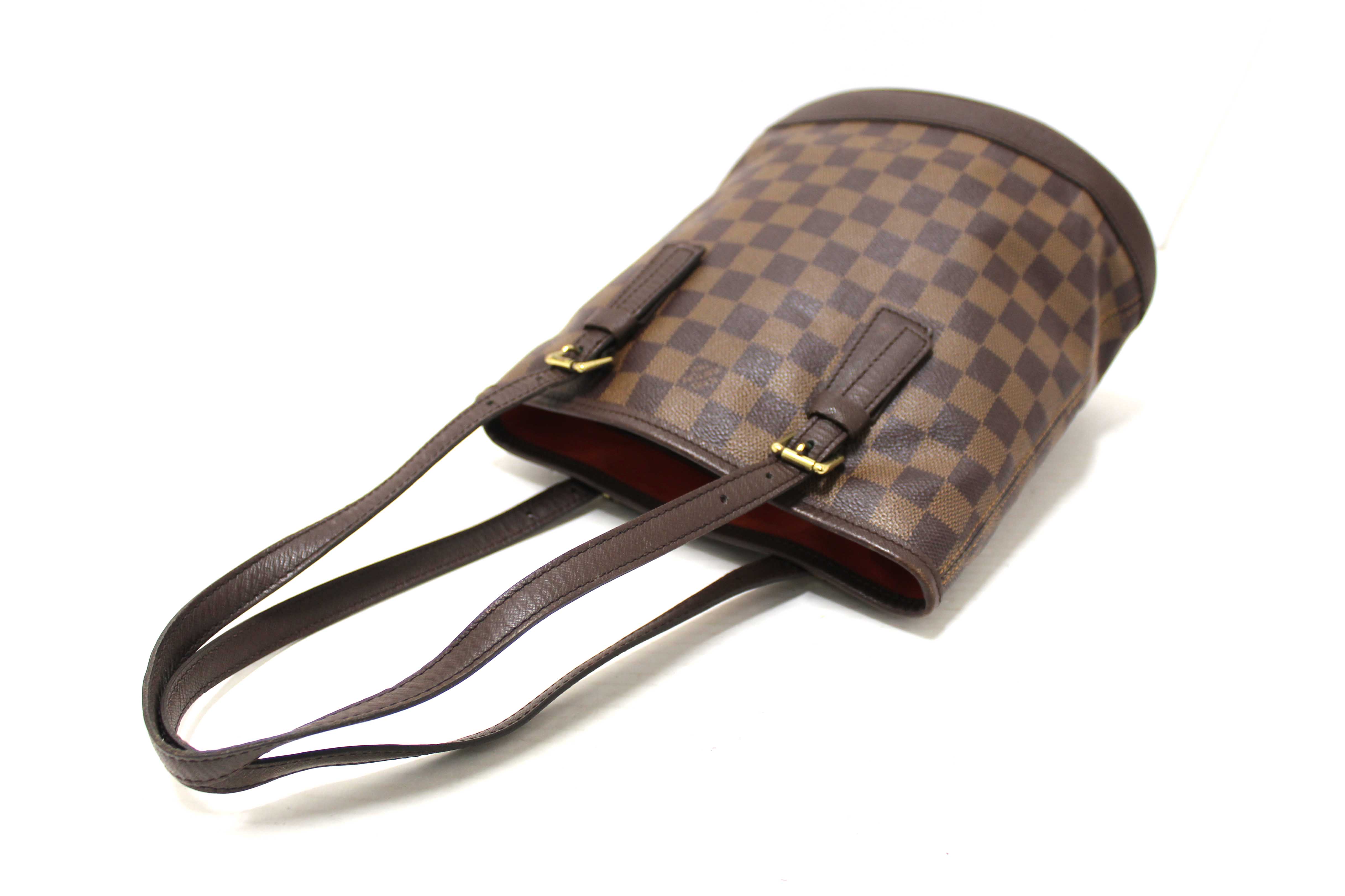 Authentic Louis Vuitton Damier Ebene Bucket PM Bag - Luxury Designer Handbag for Women, Perfect for Work, Travel & Everyday Use