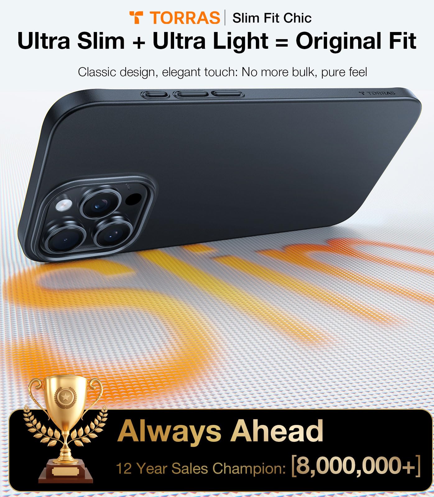 TORRAS Slim Fit iPhone 16 Pro Max Case - Ultra Thin & Lightweight Hard Plastic Cover (6.9