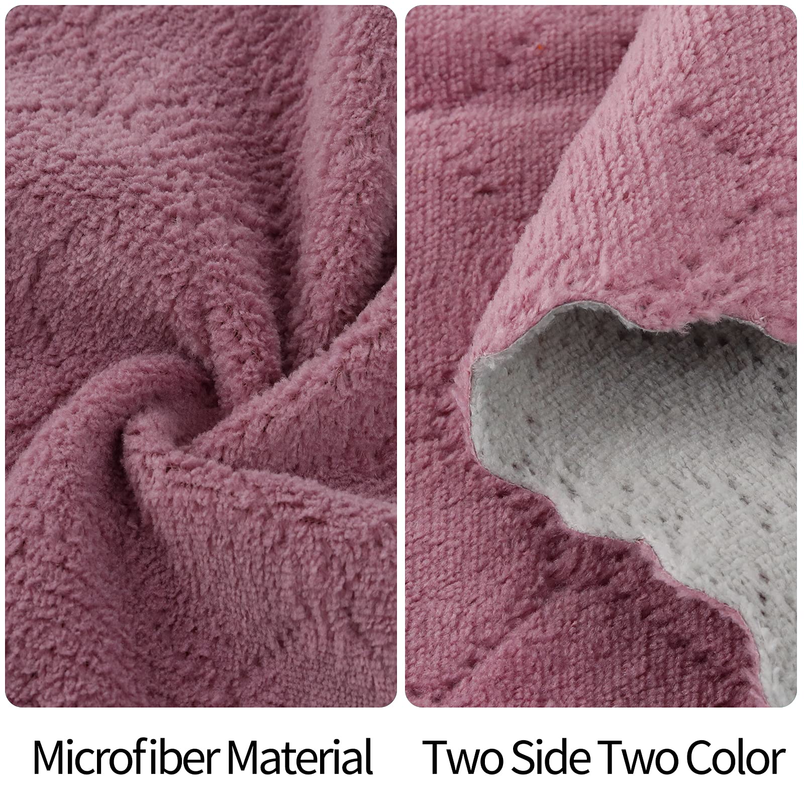 Loophee Microfiber Cleaning Cloths - 6 Pack Super Soft Absorbent Dish Towels (10