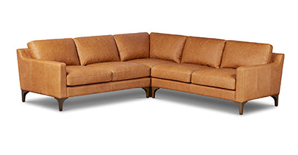 Sorrento Corner Sectional Sofa - Modern L-Shaped Couch for Living Room, Family Room & Lounge - Comfortable Fabric Sectional Sofa with Chaise for Home Decor