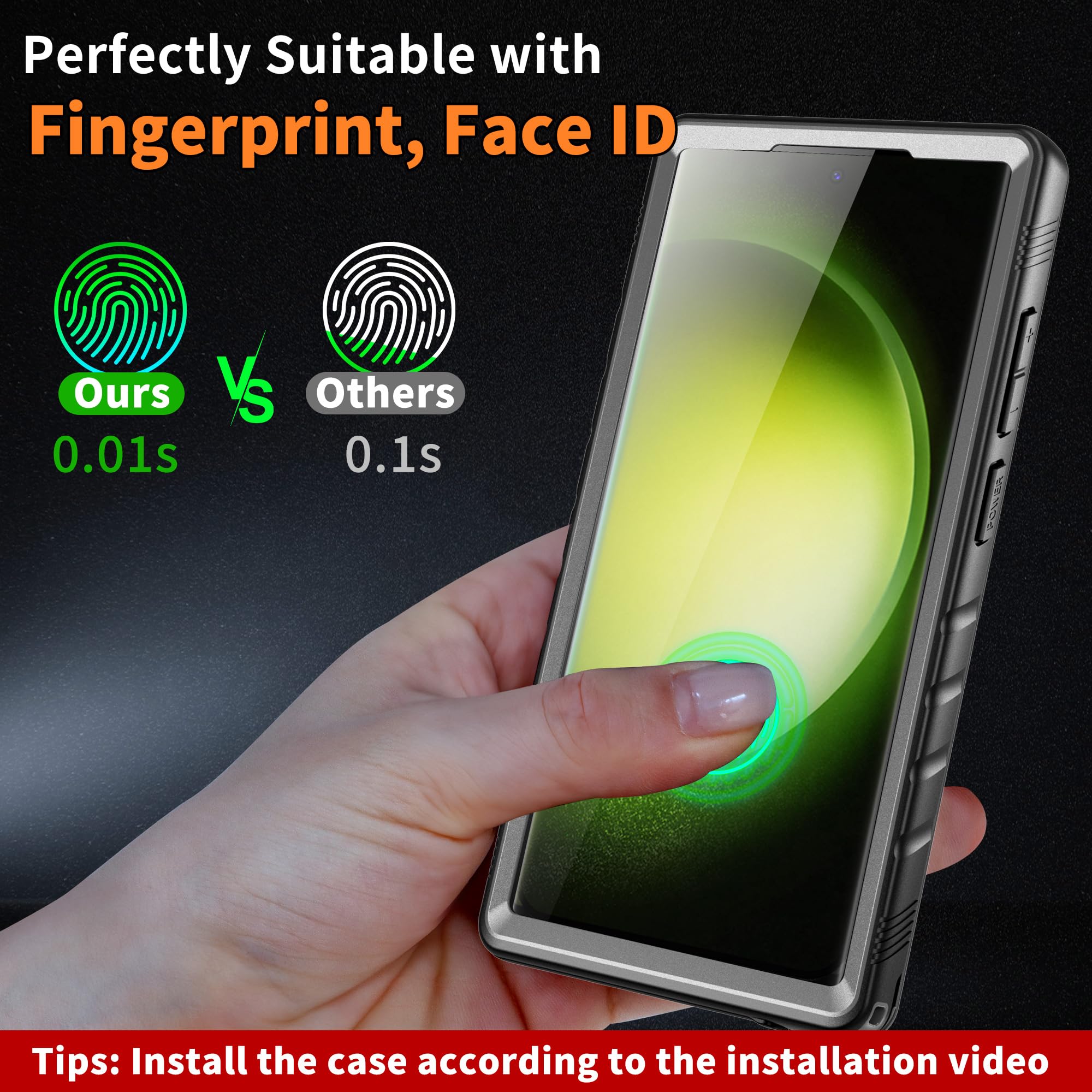 Samsung Galaxy S24 Ultra Waterproof Case - Heavy Duty 360 Full Body Protection, Shockproof, Dustproof, IP68 Certified with Built-in Screen & Camera Protector | Slim Fit Design for Outdoor, Travel & Everyday Use