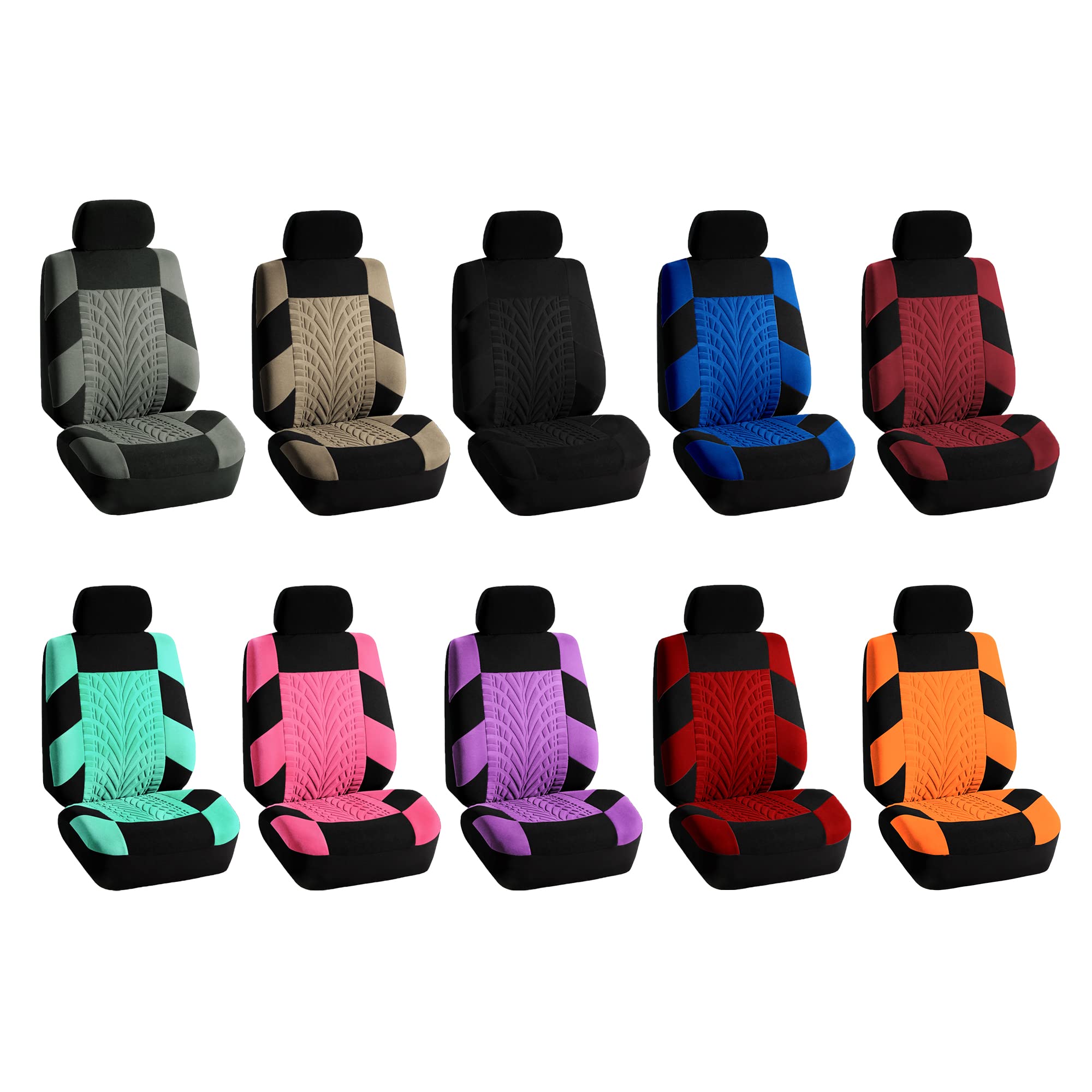 FH Group Universal Car Seat Covers - Front Seats Only, Airbag Compatible & Durable Protector for Cars, Trucks & SUVs | Perfect for Daily Commute, Road Trips & Travel Protection