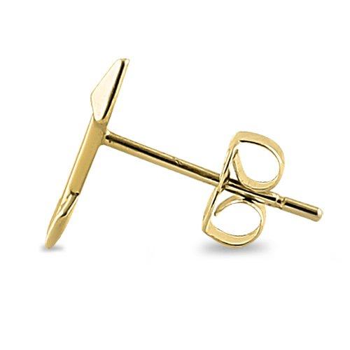 14K Solid Yellow Gold Arrow Earrings for Women - Trendy Dainty Hoop Earrings for Everyday Wear, Gift for Her, Birthday, Anniversary