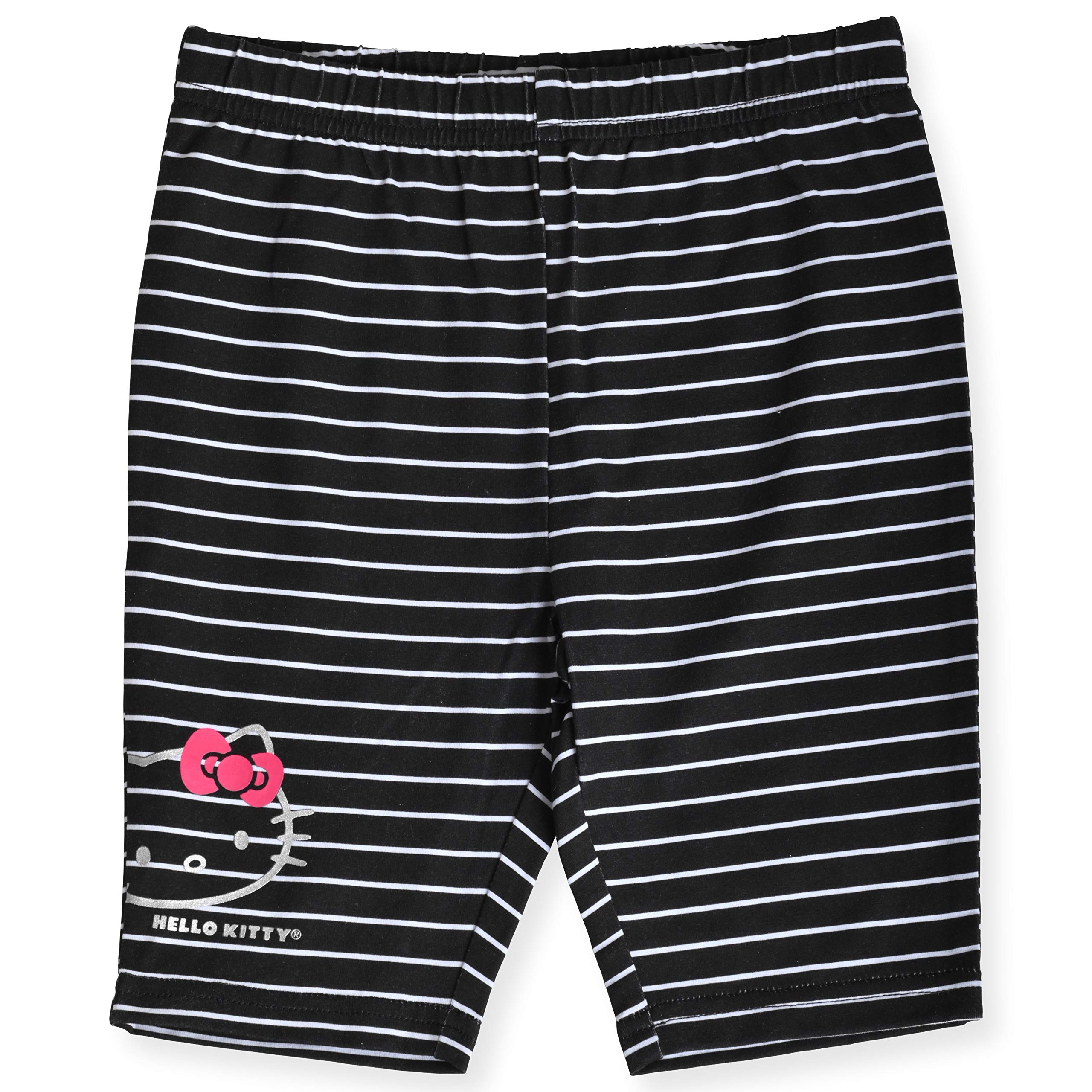 Hello Kitty Girls 2-Piece Fashion Tee and Bike Shorts Set - Cute Graphic T-Shirt with Active Shorts for Girls - Perfect for Playdates, School, and Summer Outfits