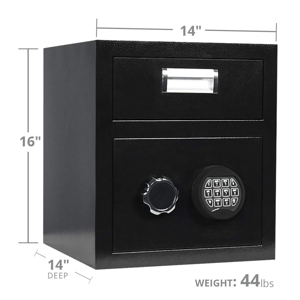 Stealth Drop Safe DS1614 - Secure Cash Depository Vault for Business | Anti-Theft Money Storage Box for Retail Stores, Offices & Banks