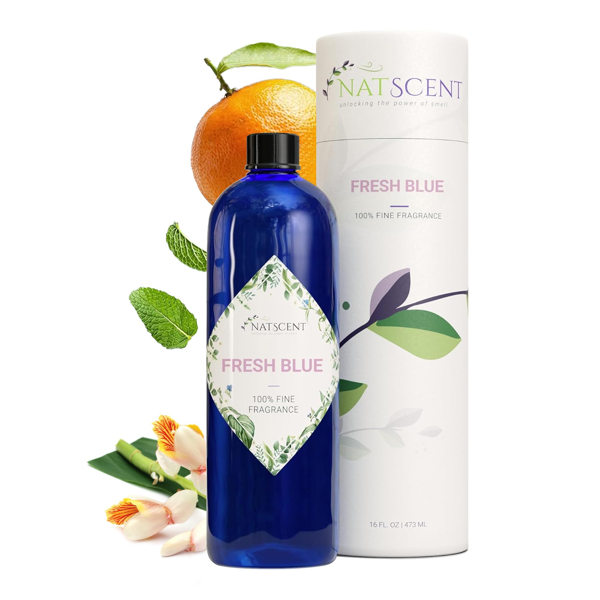 Fresh Blue Essential Oils for Diffusers - 100% Natural Linen Scented Aromatherapy Oil, Long-Lasting & Family-Friendly, IFRA Certified for Cold Air & Ultrasonic Diffusers (16 oz) - Perfect for Home Relaxation, Yoga & Stress Relief