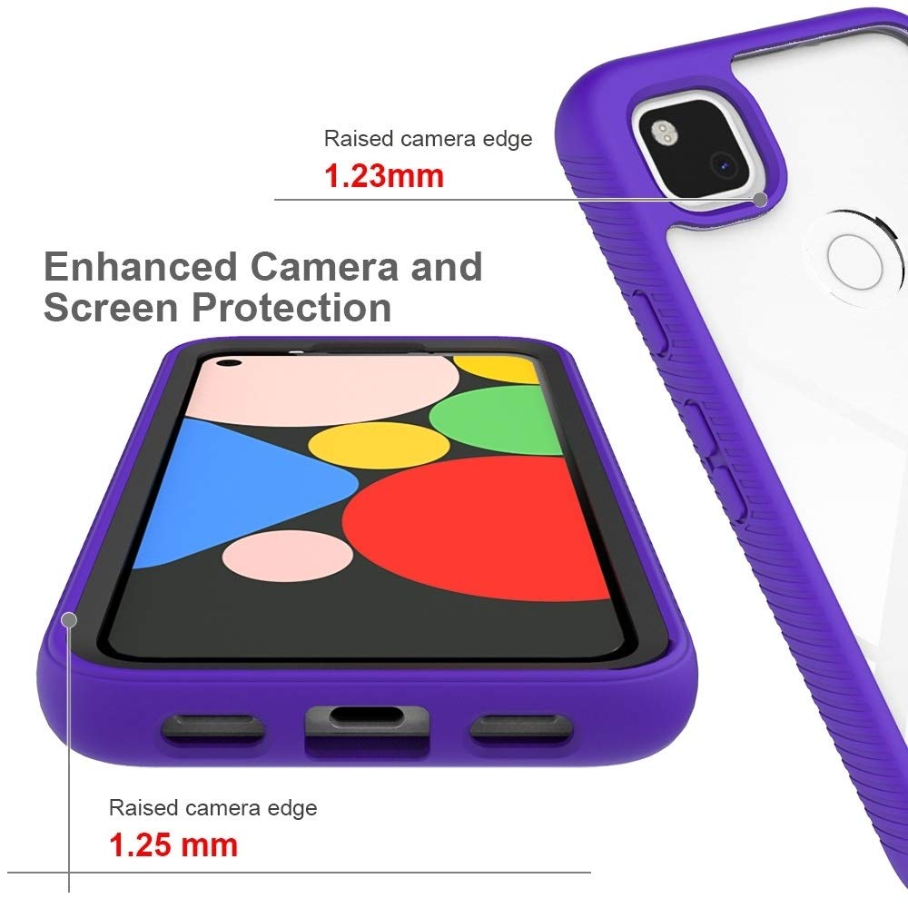 Google Pixel 4a Case - Shockproof PC+TPU Cover in Light Blue for Night Outings