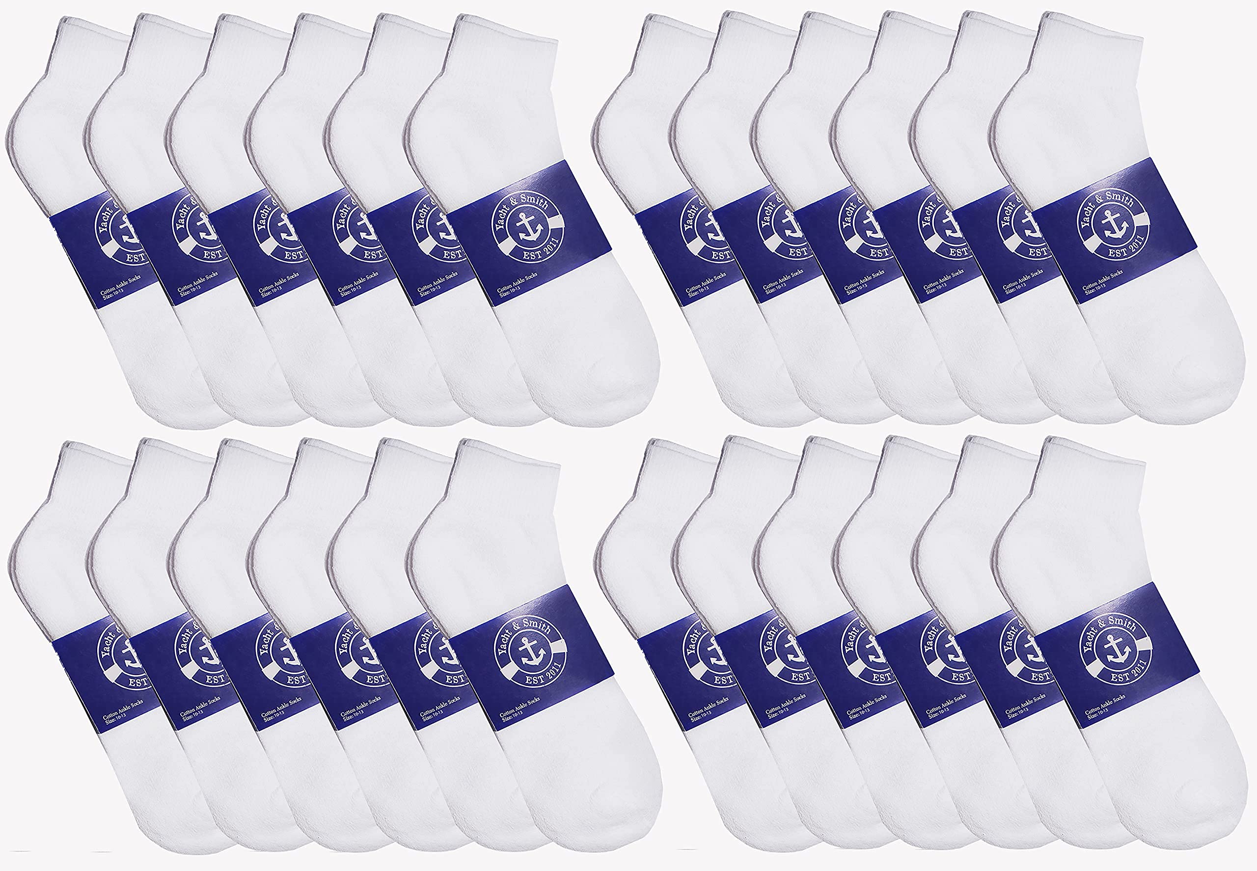 **Men's & Women's Cotton Quarter Ankle Socks - Lightweight Bulk Wholesale Pack - Perfect for Donations, Homeless Shelters, Gym, Running & Everyday Wear**