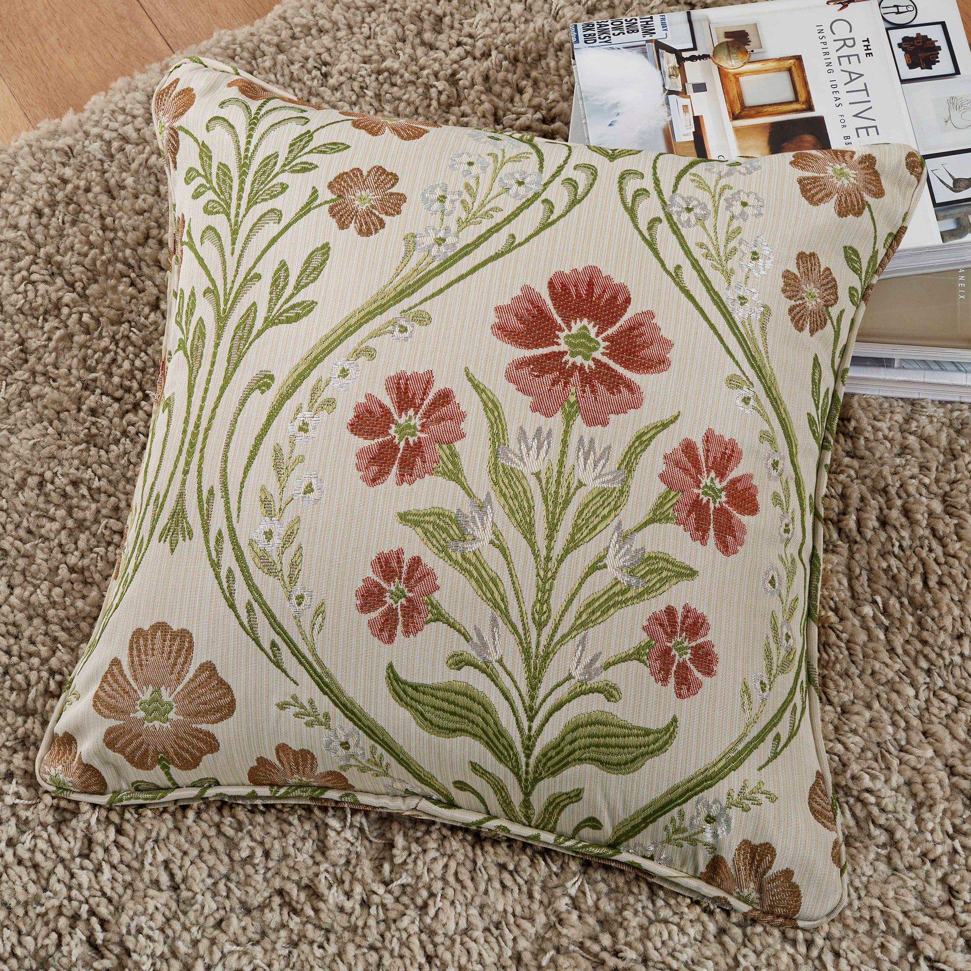 Elegant Estelle Natural Cotton Cushion Cover - Soft & Breathable Home Decor for Sofa, Bed, or Chair - Perfect for Living Room, Bedroom & Office