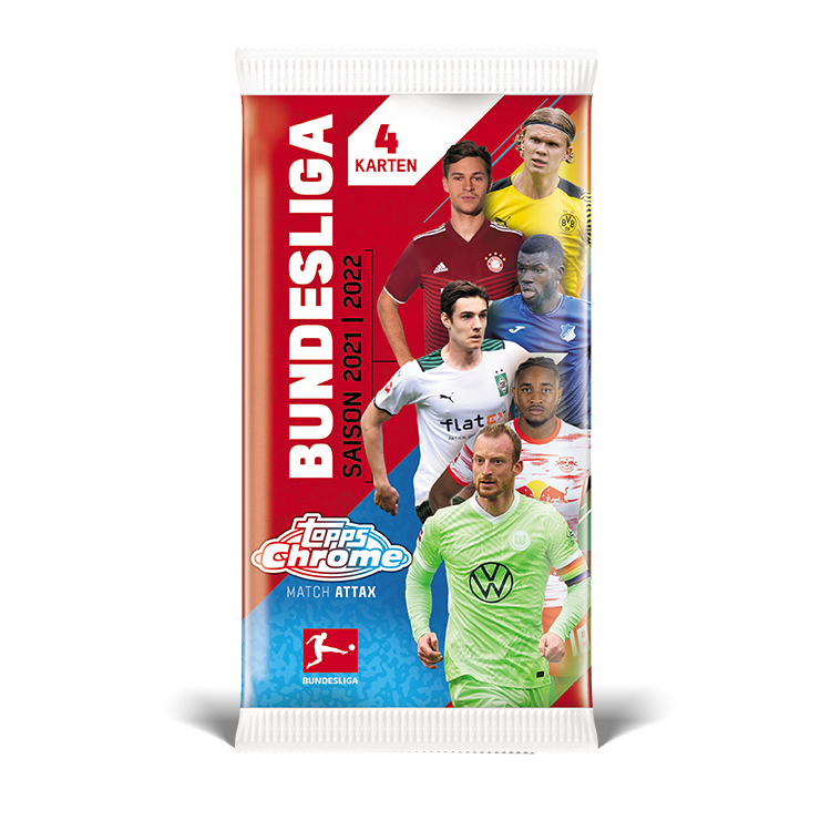 Topps Bundesliga Match Attax Chrome 2021/22 Soccer Trading Cards - Single Pack for Collectors & Fans | Perfect for Trading, Gifts & Display