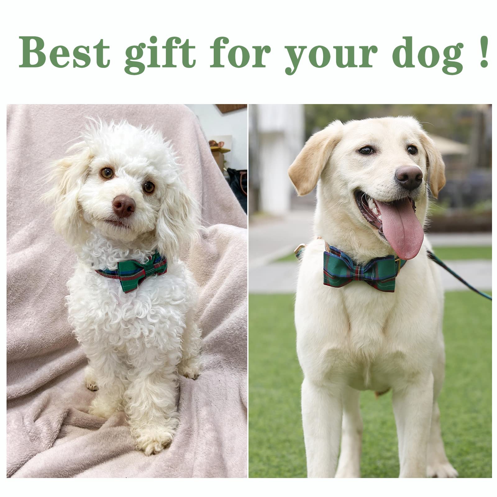 Adjustable Pure Cotton Pet Bowtie Collar for Dogs & Cats - Soft & Comfy, 6 Sizes & 5 Patterns - Perfect for Special Occasions, Photos & Daily Wear