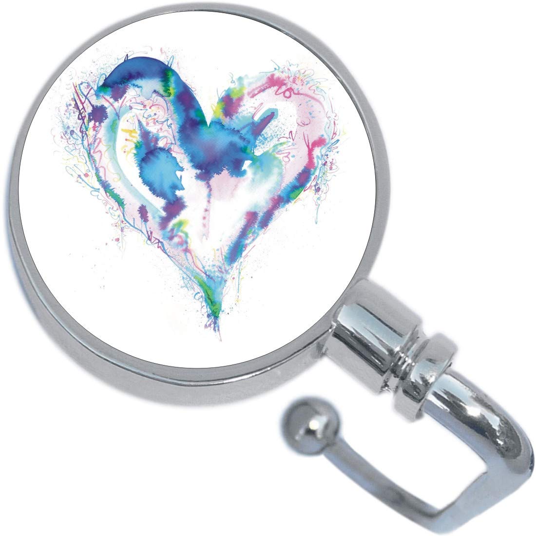 NewCharms Watercolor Heart Purse Hanger - Stylish Handbag Accessory for Women | Perfect for Clutches, Totes & Crossbody Bags | Cute Gift Idea