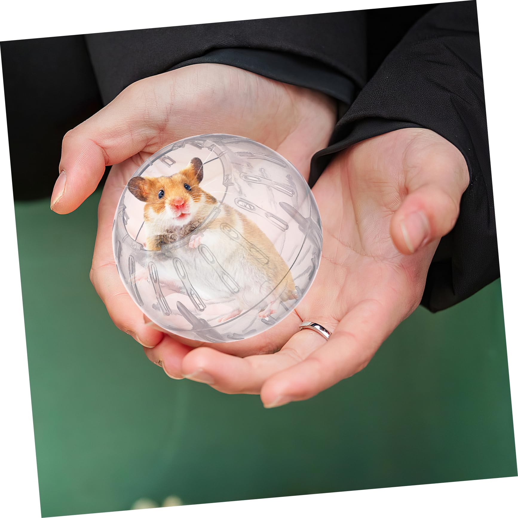 Small Animal Exercise Ball - 10cm Hamster Running Ball for Guinea Pigs, Mice & Tiny Pets | Durable Plastic Play Ball for Indoor Exercise & Fun Activities | Perfect for Playtime, Training & Pet Enrichment