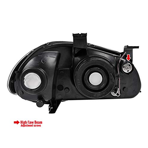 93-97 Honda Del Sol Smoke Headlights Pair - Left & Right Replacement Lamps for Enhanced Night Visibility & Style | Perfect for Upgrades, Restorations & Custom Builds