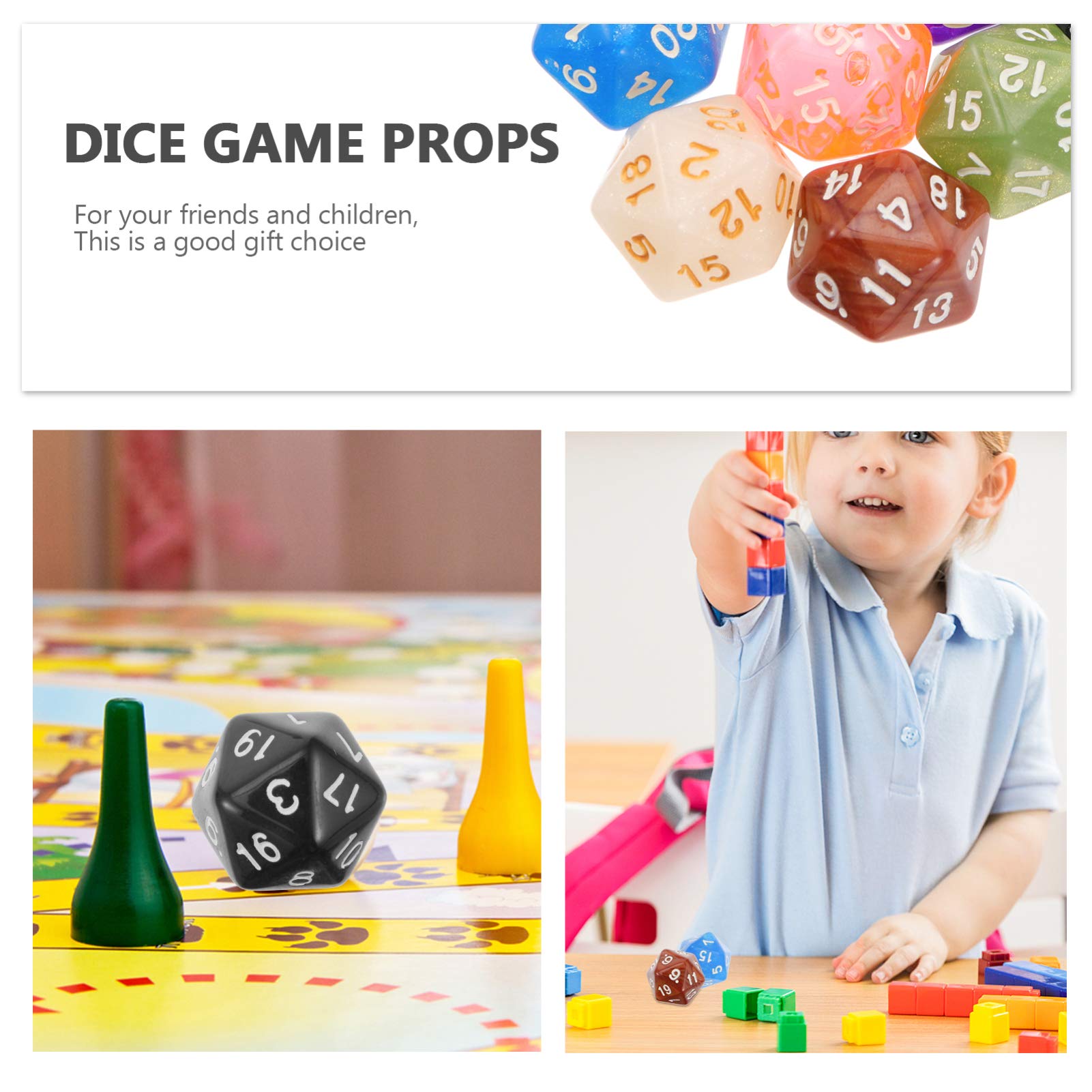 TOYANDONA 10-Piece Resin Dice Molds Set - 20-Sided D&D Game Dice, Educational Puzzle Toys & DIY Craft Supplies for Tabletop RPG, Board Games, and STEM Learning Activities