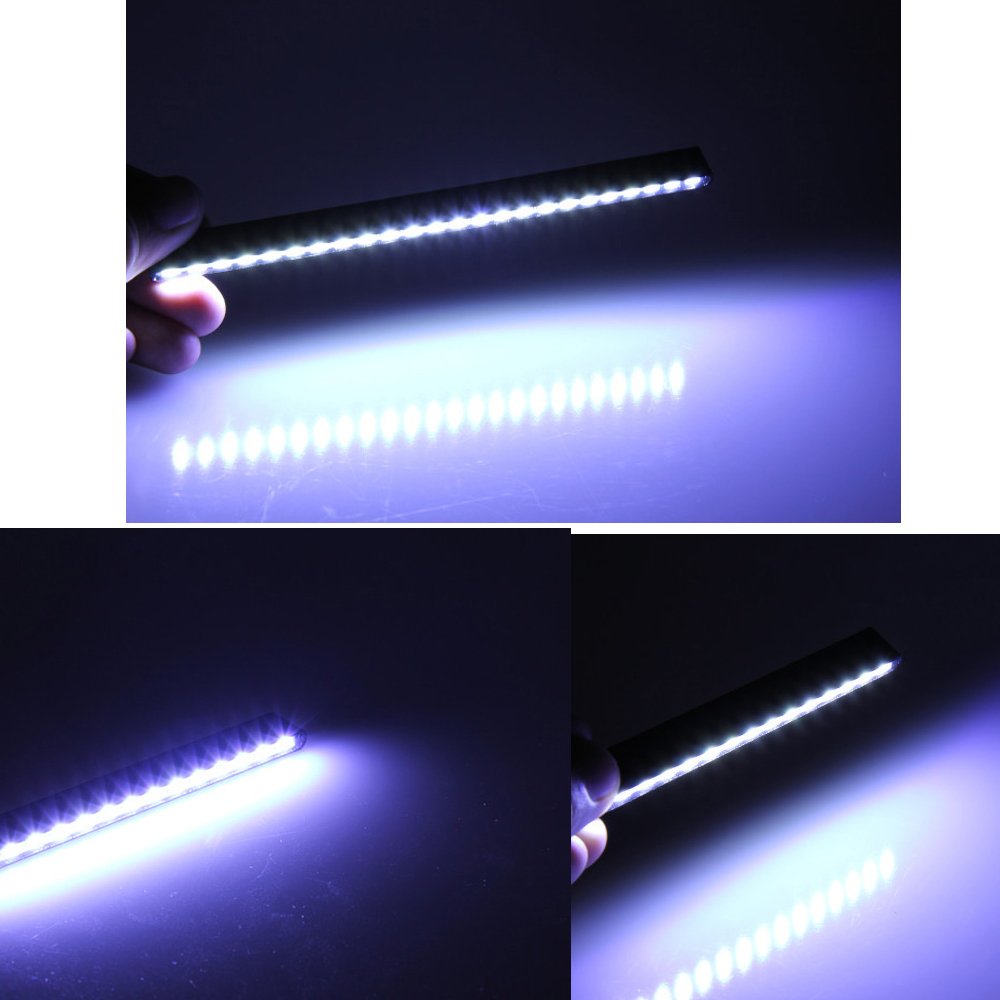 21 SMD 5630 LED Daytime Running Lights (DRL) - 7000K White Fog Light Strip for Cars & Trucks - 156mm Universal Fit - Perfect for Enhanced Visibility & Safety in Daytime Driving