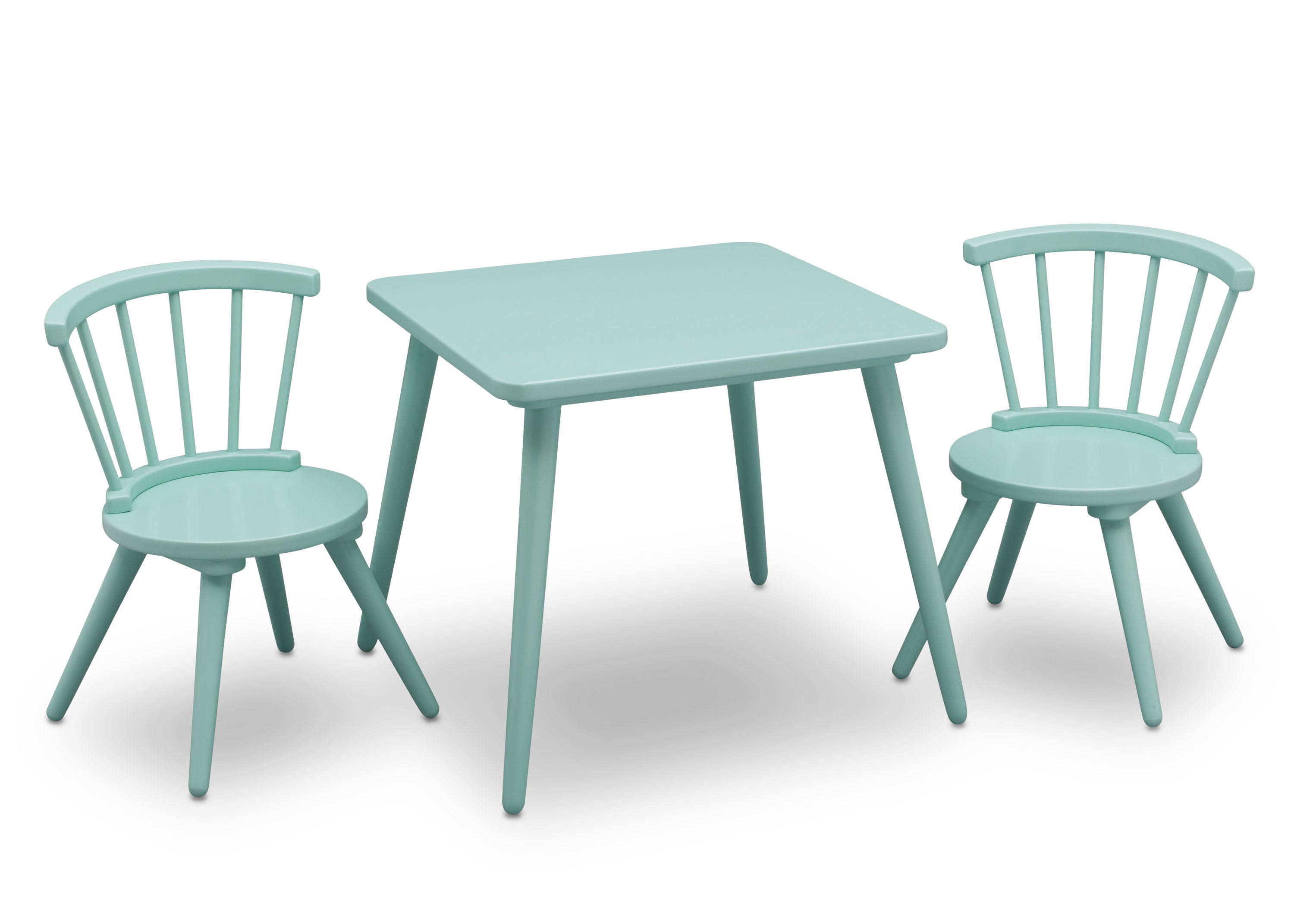 Windsor Dining Table and 2 Chairs Set - Solid Wood Kitchen Furniture for Small Spaces, Breakfast Nook, or Apartment Dining Area
