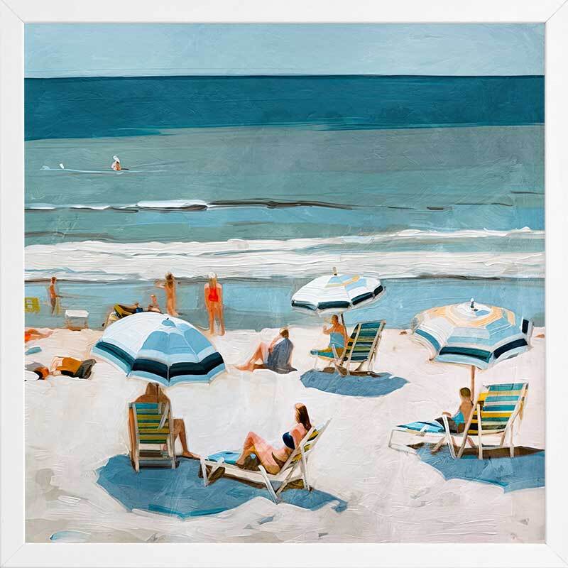 Burleigh Beach Framed Wall Art Print - Coastal Decor for Living Room, Bedroom & Office