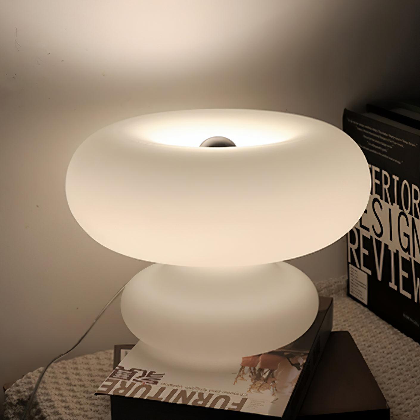 Modern Donut Table Lamp - Stylish & Decorative LED Night Light for Bedroom, Living Room, or Office - Perfect for Cozy Ambiance & Home Decor