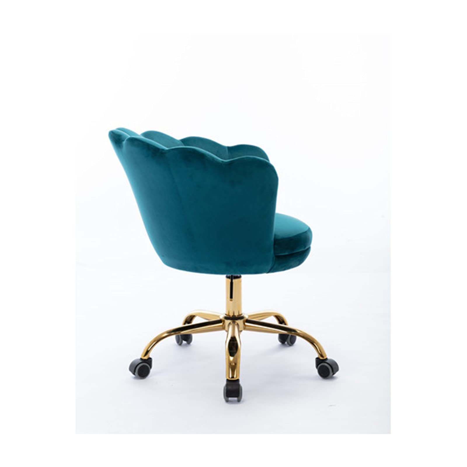 Velvet Swivel Shell Chair - Modern Home Office Chair with Armrests, Green Leisure Armchair for Living Room & Bedroom | Perfect for Remote Work, Reading & Relaxation